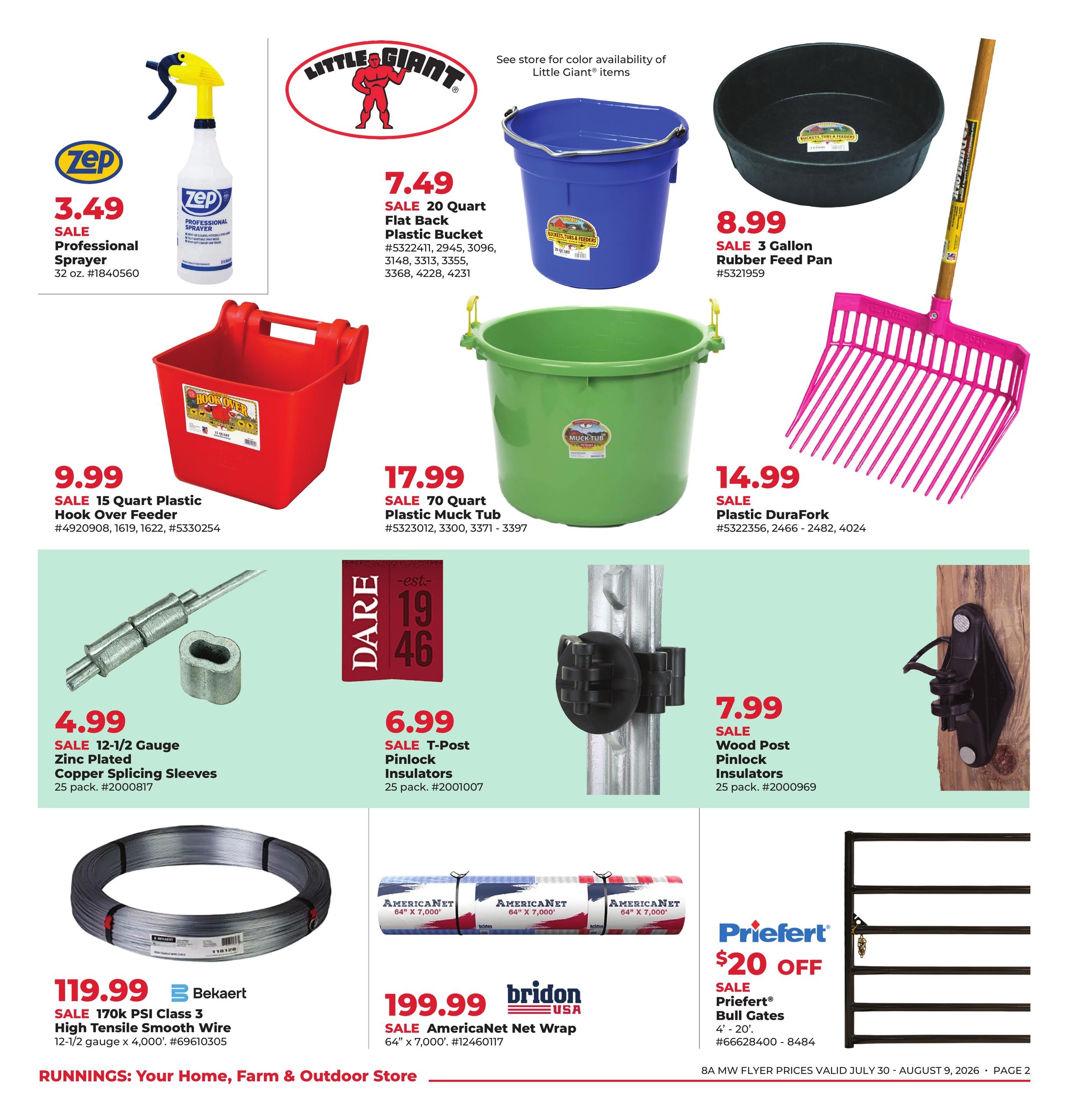 Runnings (IA, MN, MT, ND, SD, WI) Celebrating 79 Years Weekly Ad July 30 - August 9, 2026