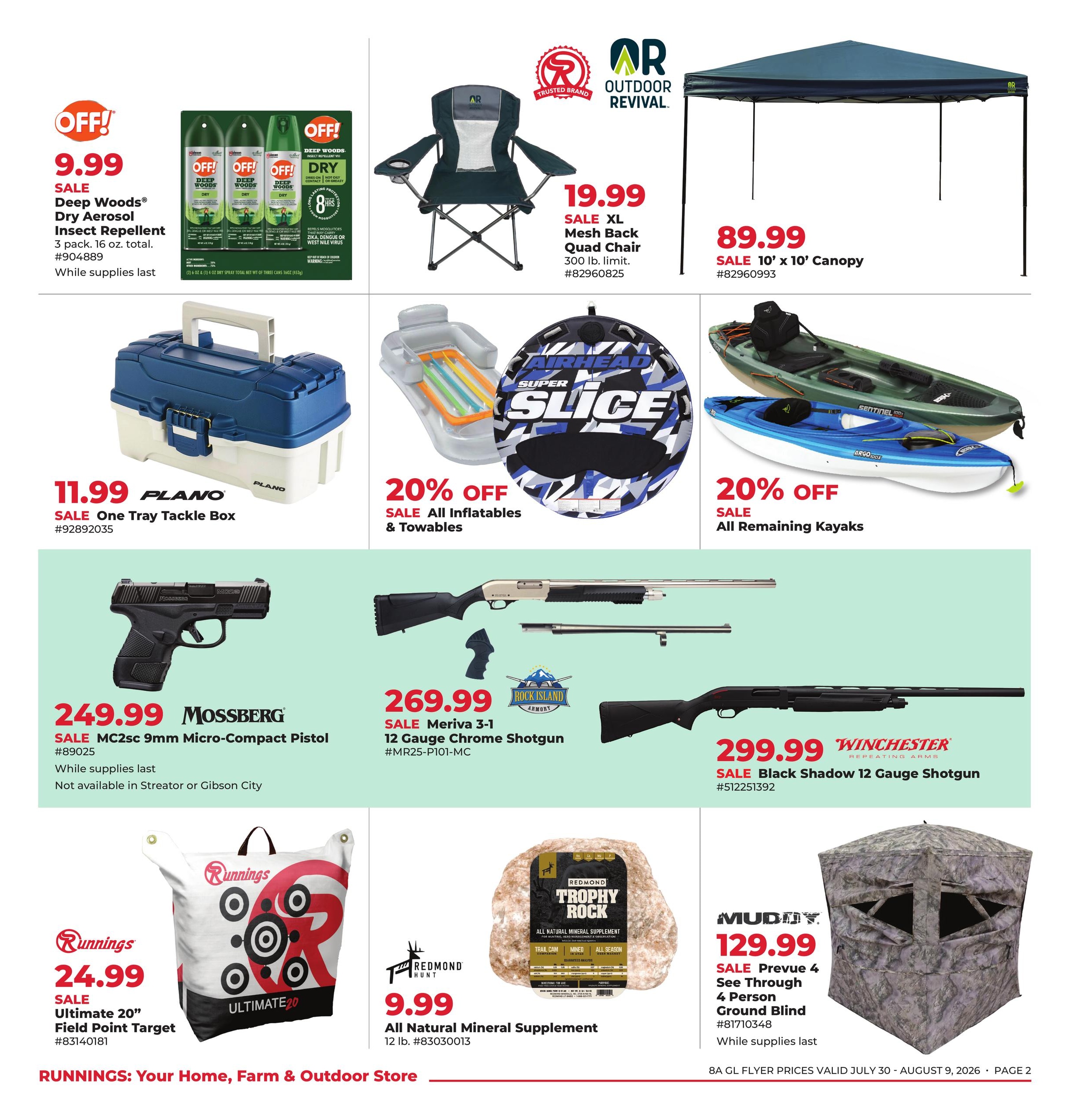 Runnings (IL, IN, MI, OH, WI) Weekly Ad July 30 - August 9, 2026