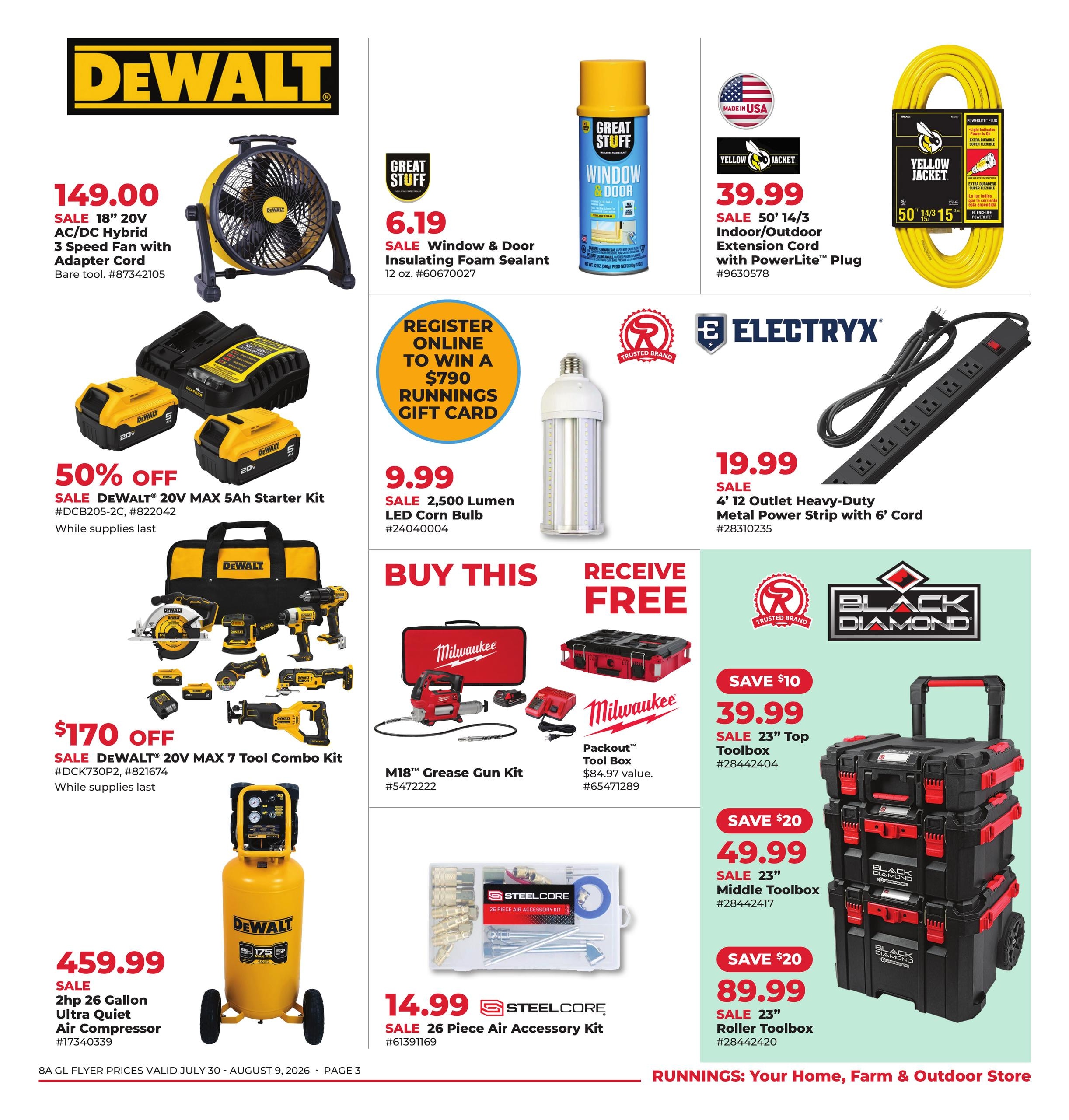 Runnings (IL, IN, MI, OH, WI) Weekly Ad July 30 - August 9, 2026