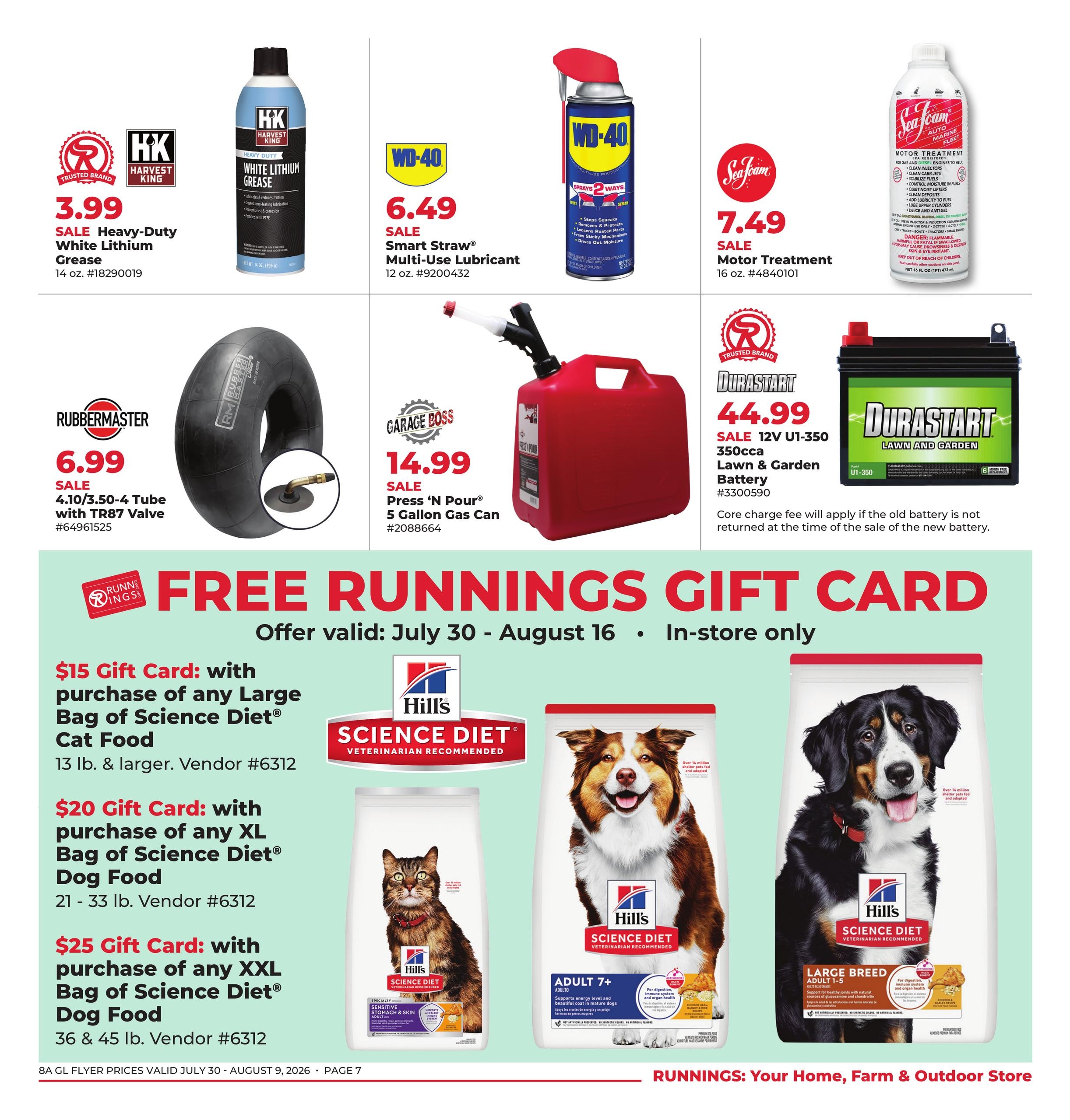Runnings (IL, IN, MI, OH, WI) Weekly Ad July 30 - August 9, 2026