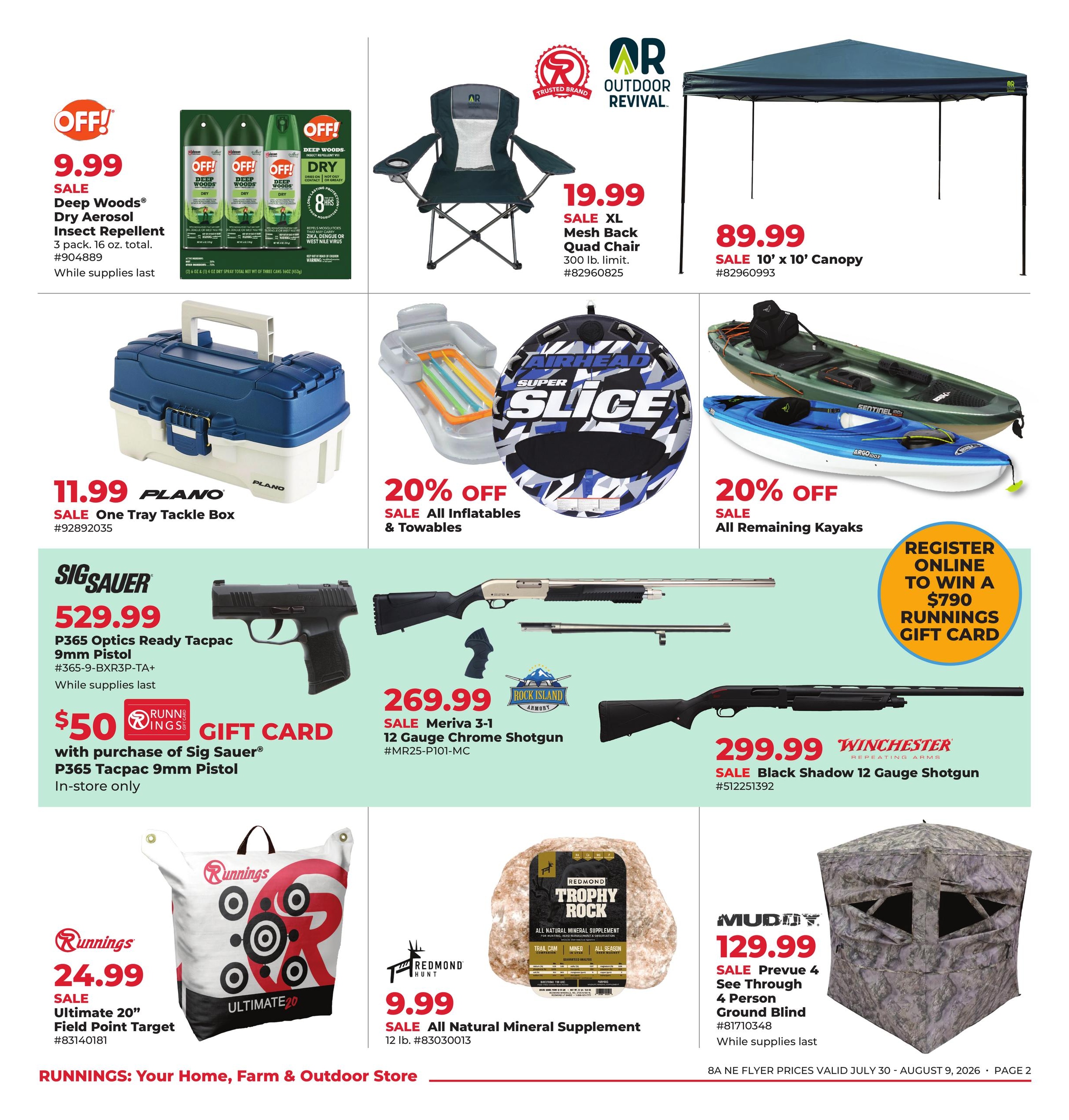 Runnings (MA, NY, PA, RI) Celebrating 79 Years Weekly Ad July 30 - August 9, 2026