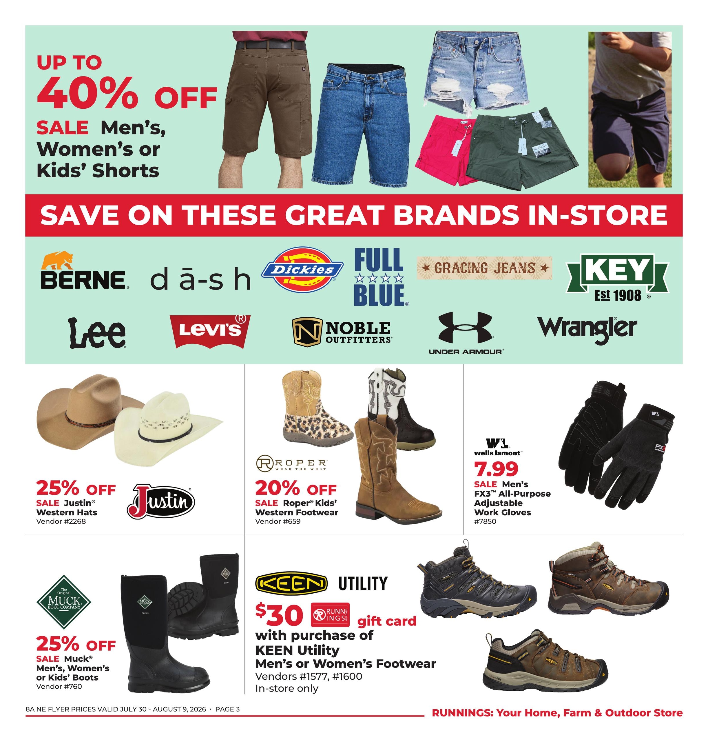Runnings (MA, NY, PA, RI) Celebrating 79 Years Weekly Ad July 30 - August 9, 2026
