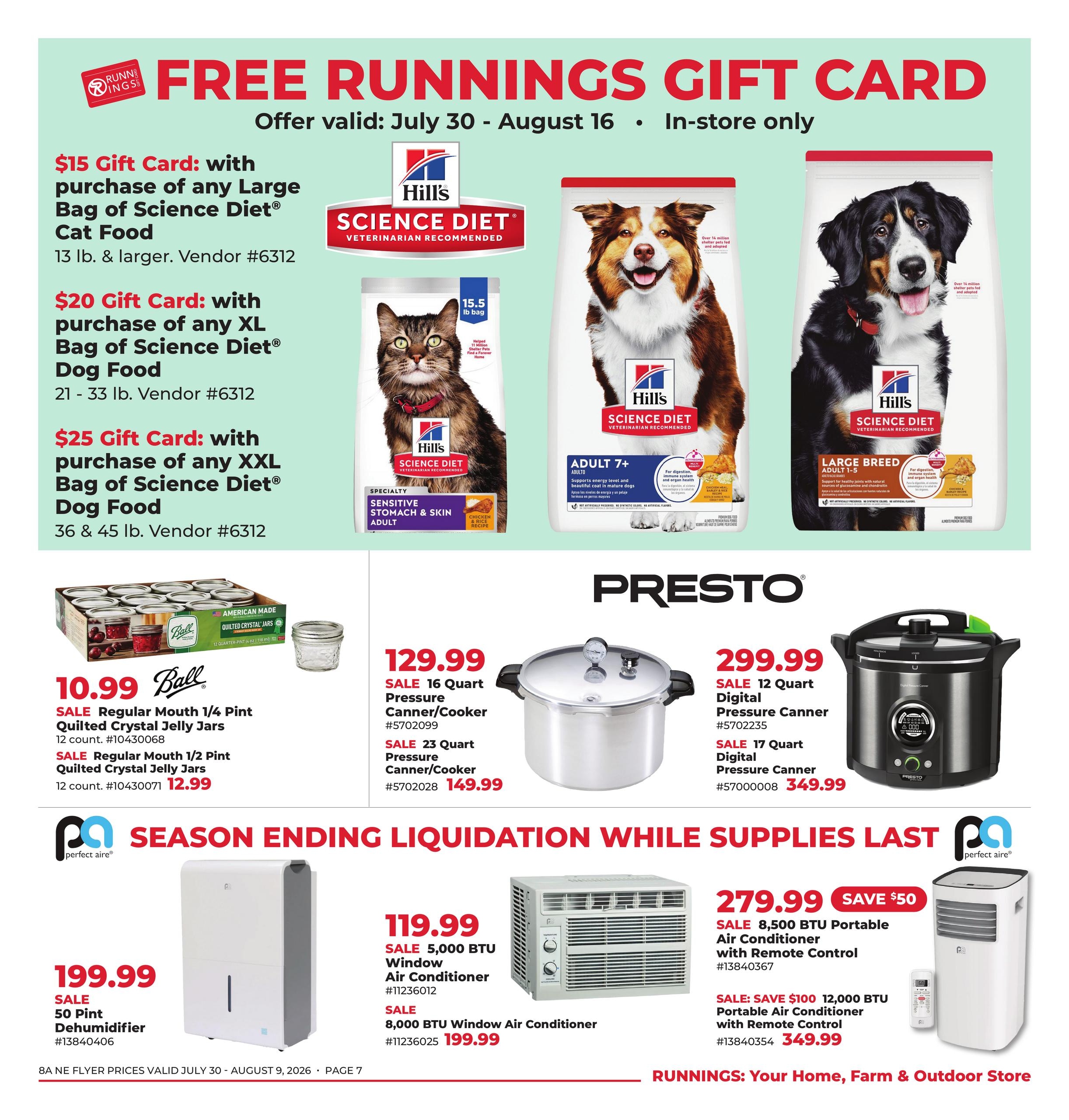 Runnings (MA, NY, PA, RI) Celebrating 79 Years Weekly Ad July 30 - August 9, 2026
