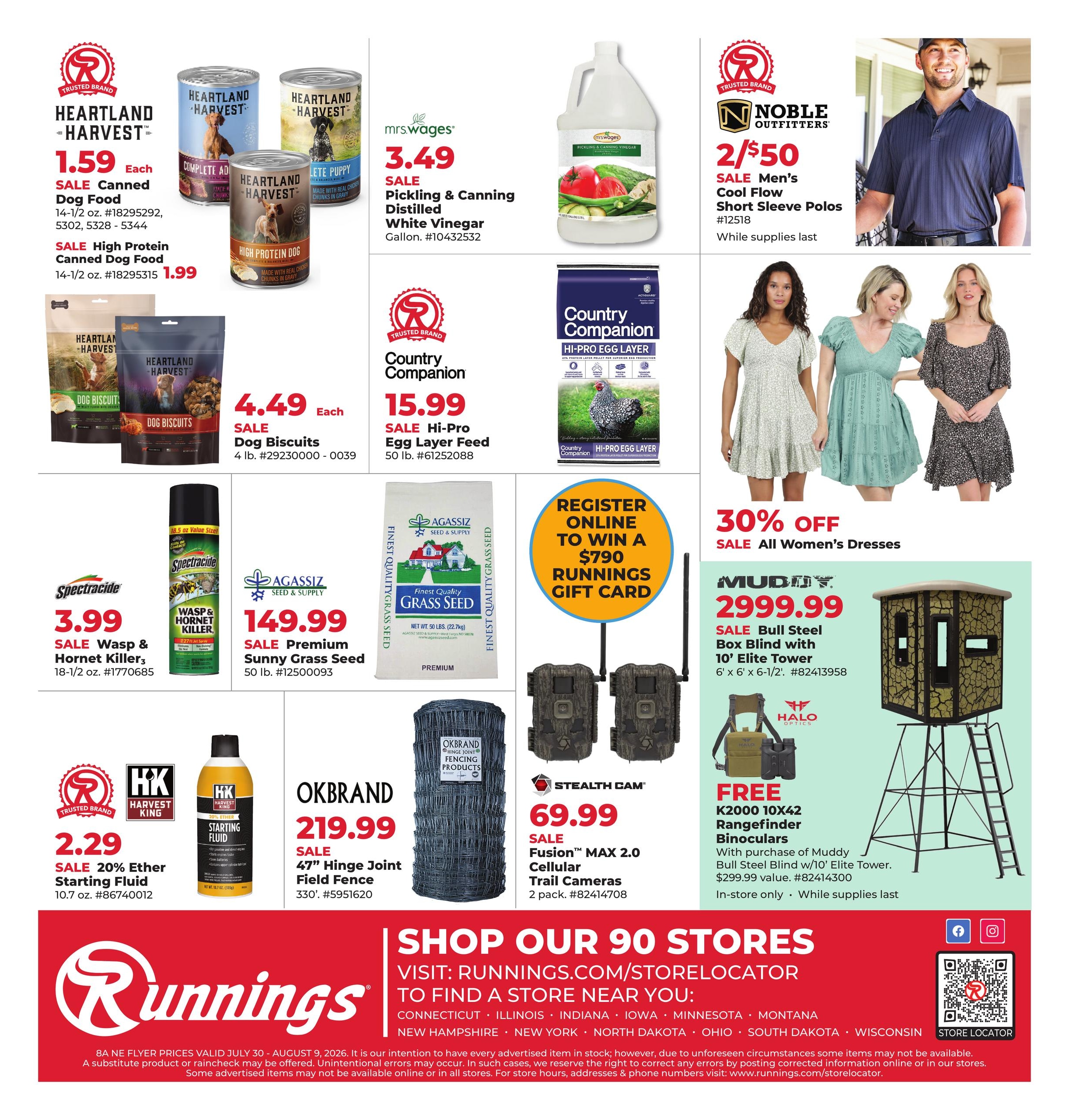 Runnings (MA, NY, PA, RI) Celebrating 79 Years Weekly Ad July 30 - August 9, 2026