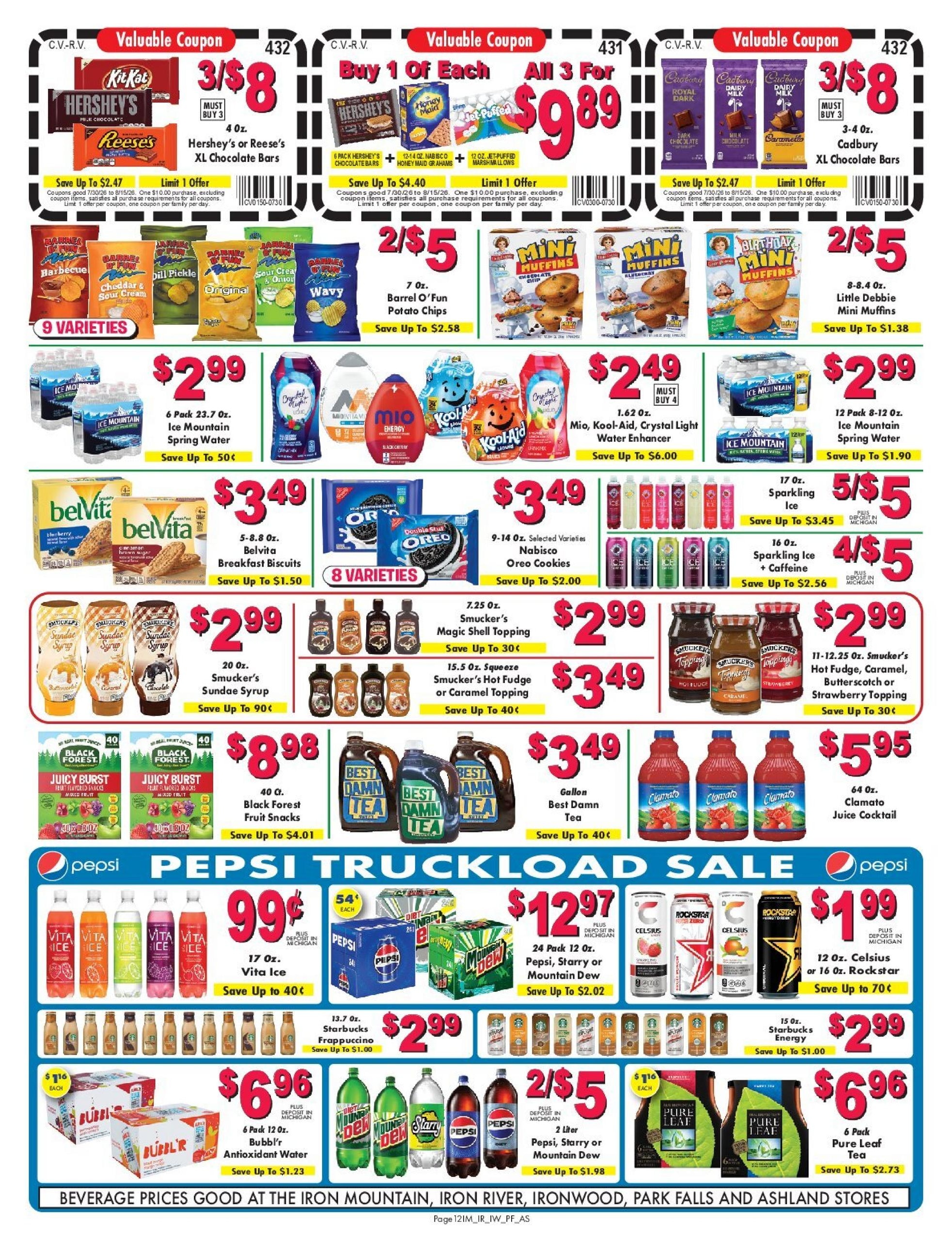 Super One Foods (Iron Mountain Area, MI) Weekly Ad July 30 - August 15, 2026
