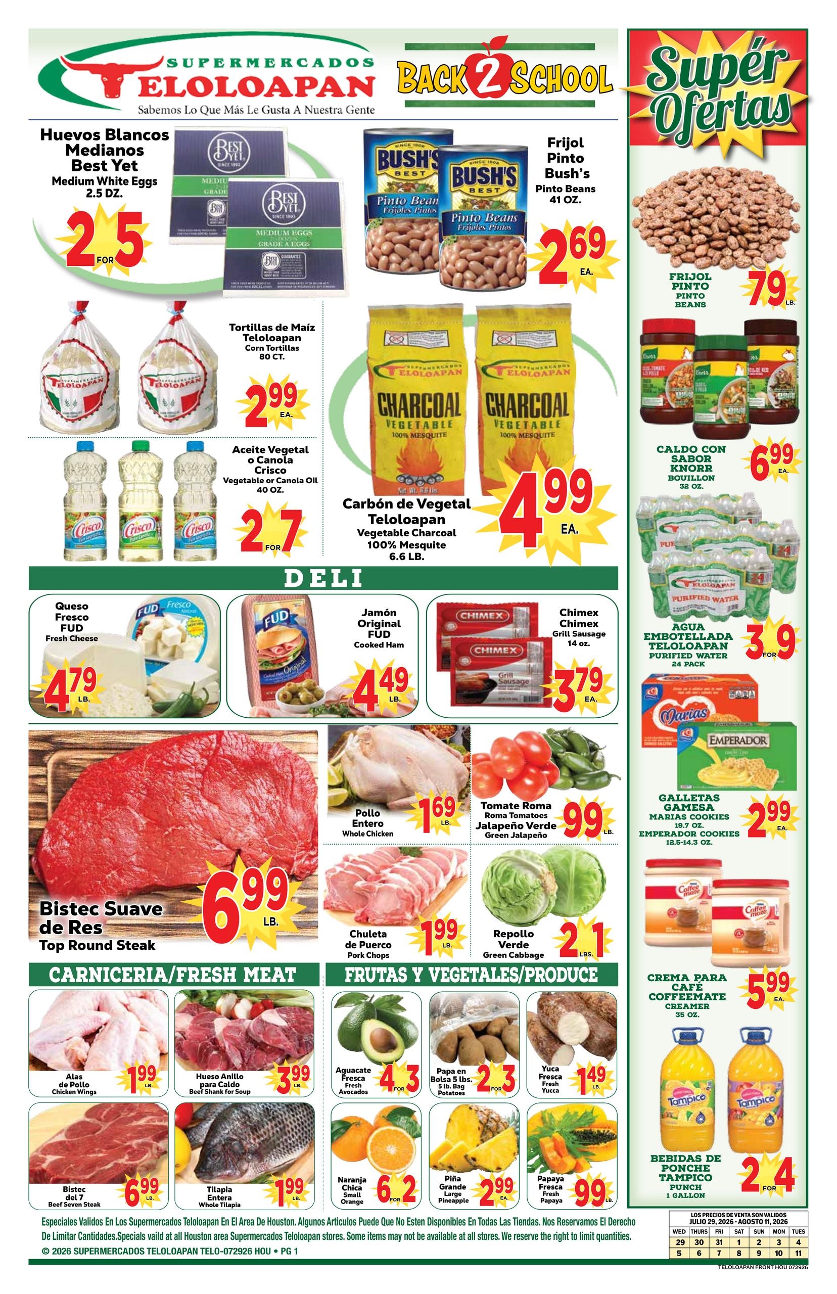 Supermercados Teloloapan Weekly Ad July 29 - August 11, 2026