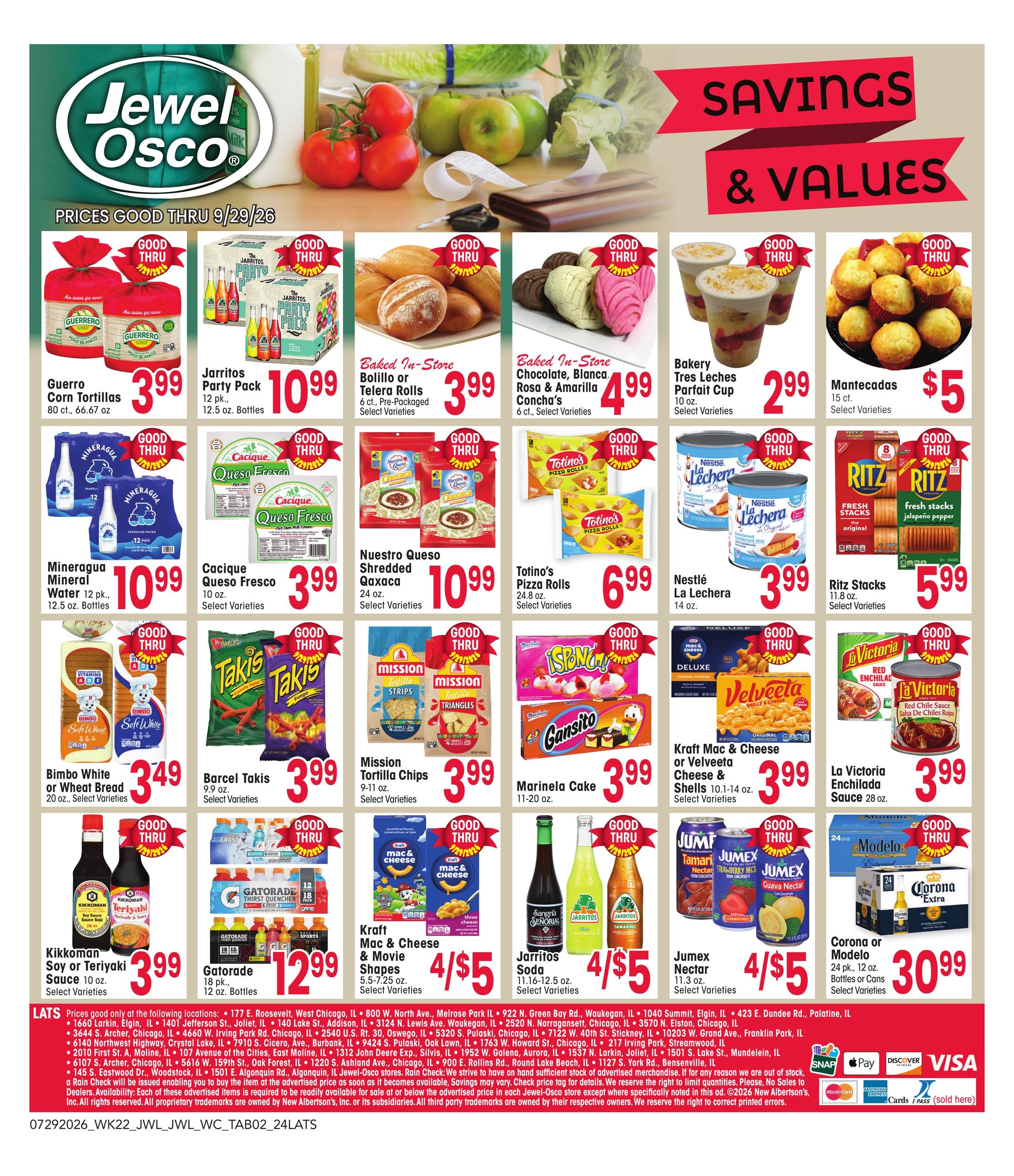 Jewel-Osco (Davenport Area, IA) Specialty Publication Weekly Ad July 29 - September 29, 2026