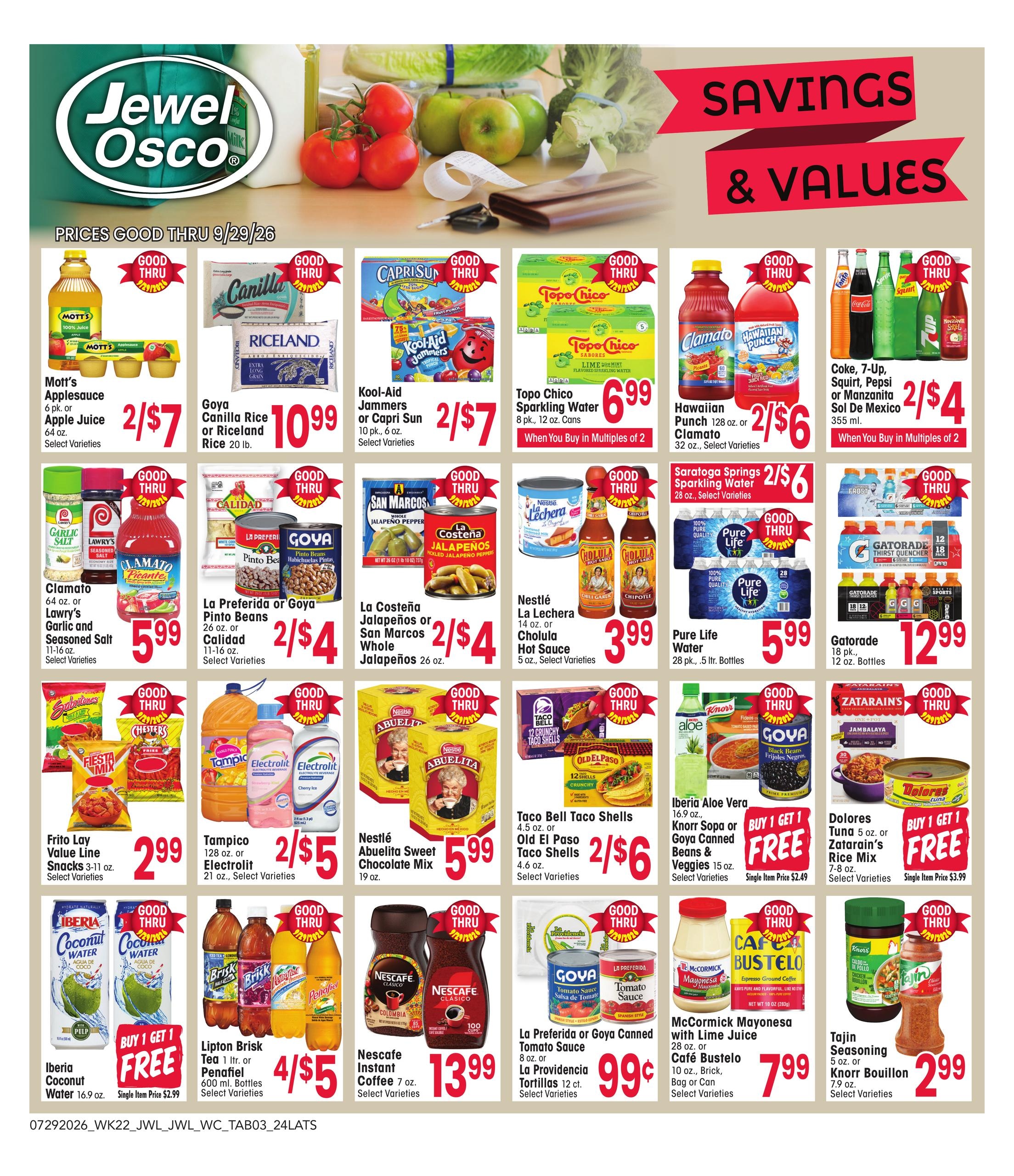 Jewel-Osco (Davenport Area, IA) Specialty Publication Weekly Ad July 29 - September 29, 2026