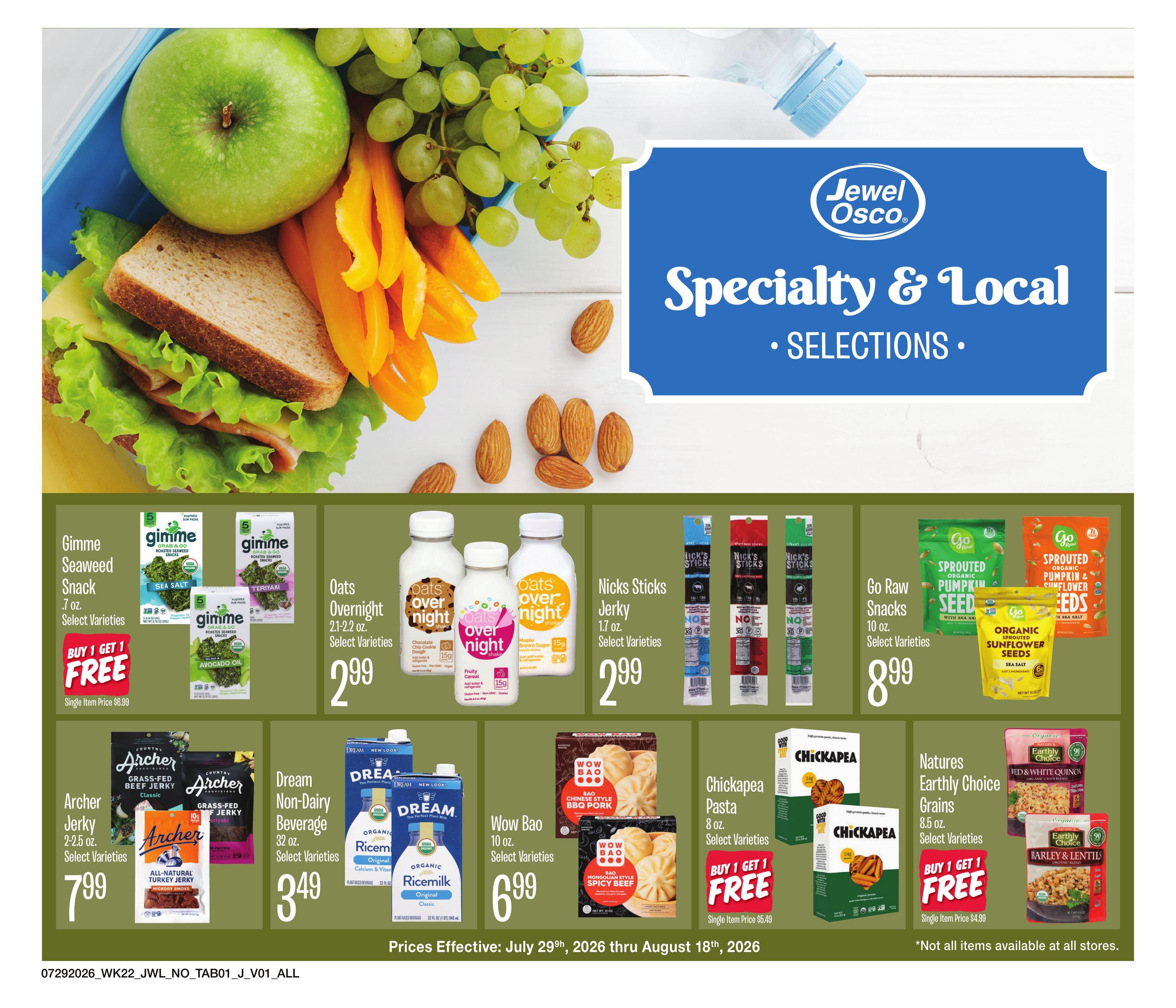 Jewel-Osco (IL, IN) Organics Guide Weekly Ad July 29 - August 18, 2026