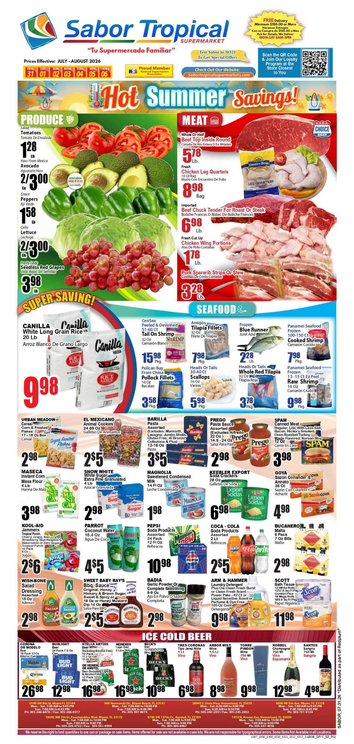 Sabor Tropical Weekly Ad July 31 - August 6, 2026