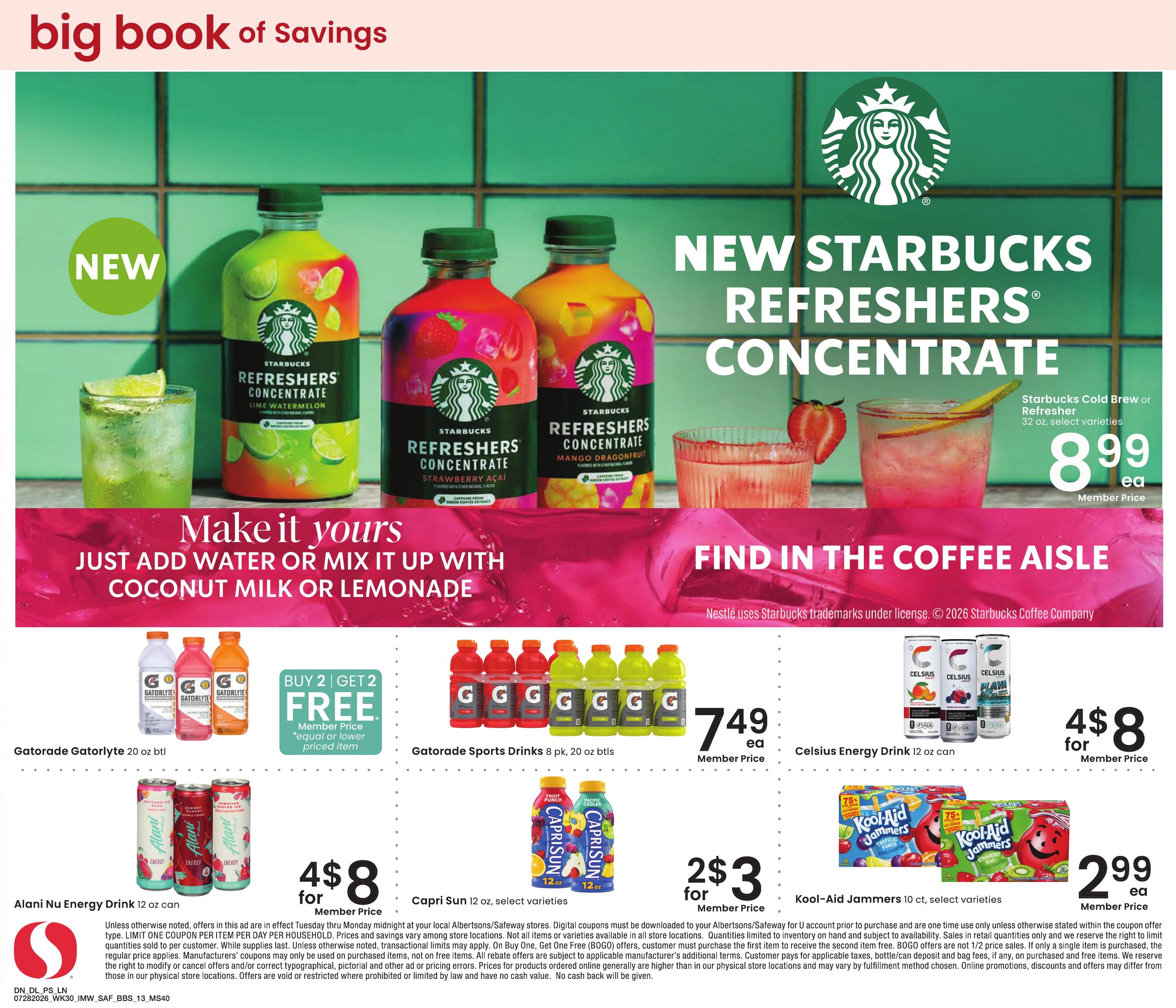 Safeway (MT, WY) Big Book of Savings Weekly Ad July 28 - August 24, 2026