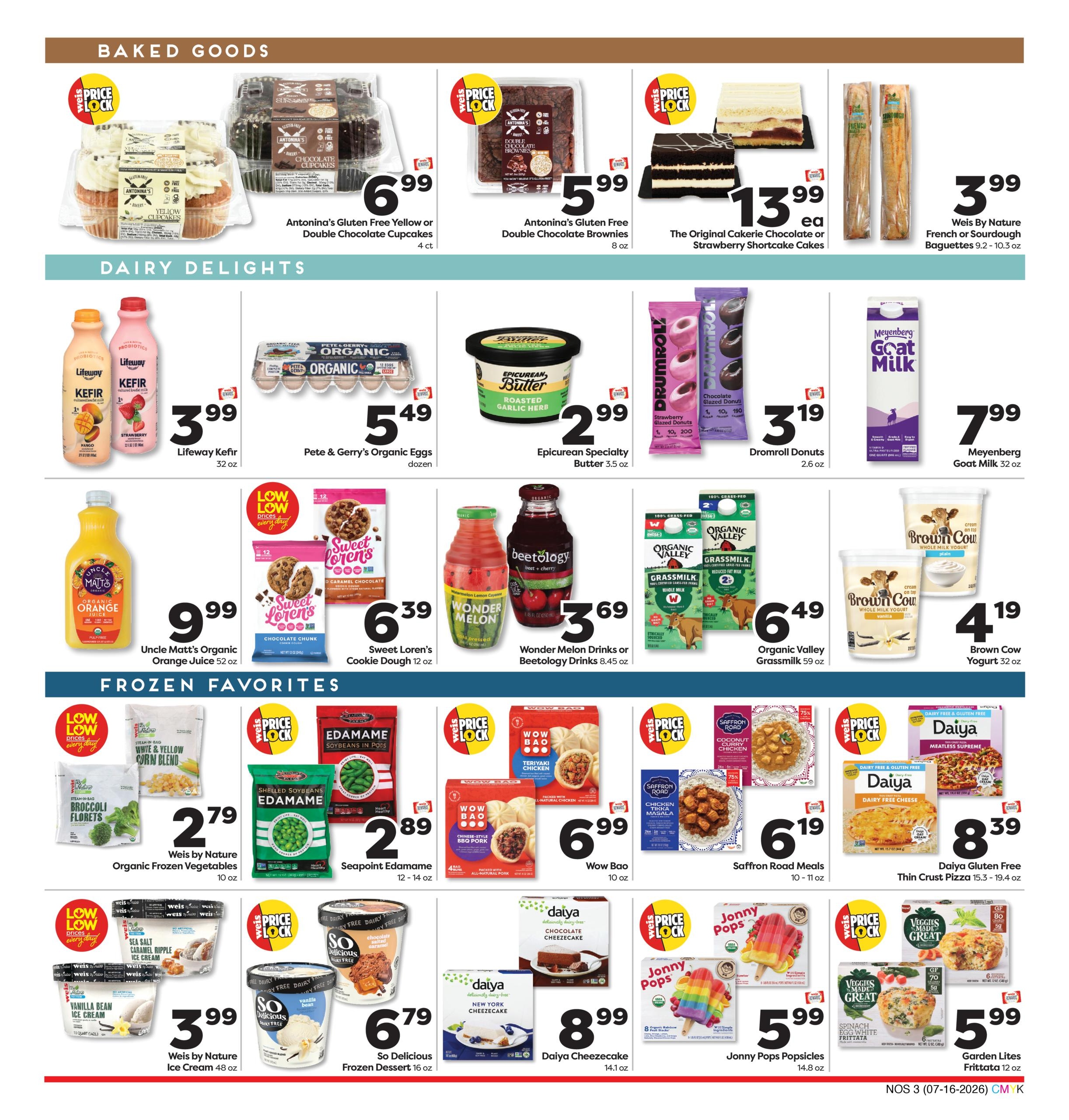Weis Markets Natural & Organic Weekly Ad July 16 - August 12, 2026