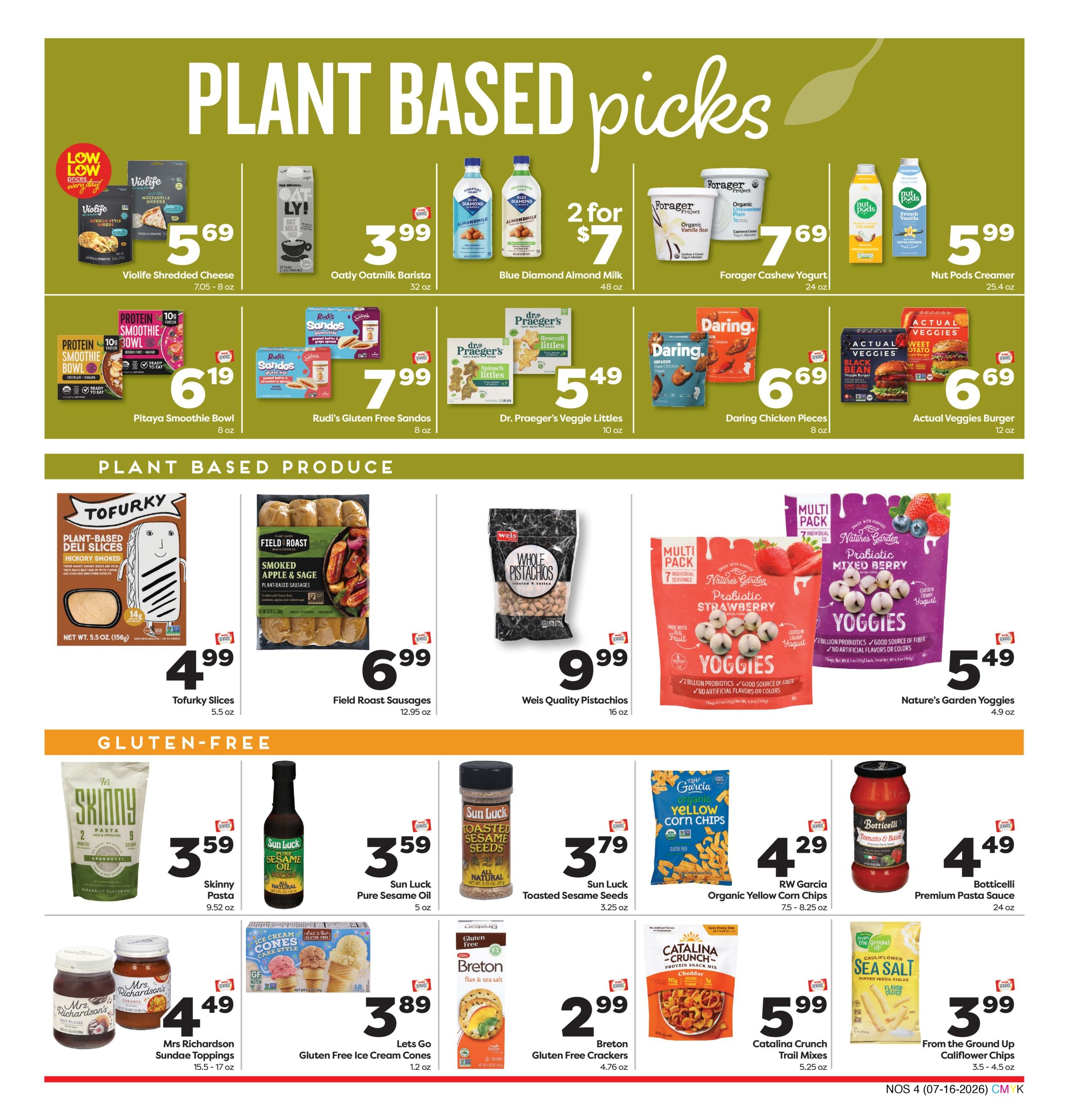 Weis Markets Natural & Organic Weekly Ad July 16 - August 12, 2026
