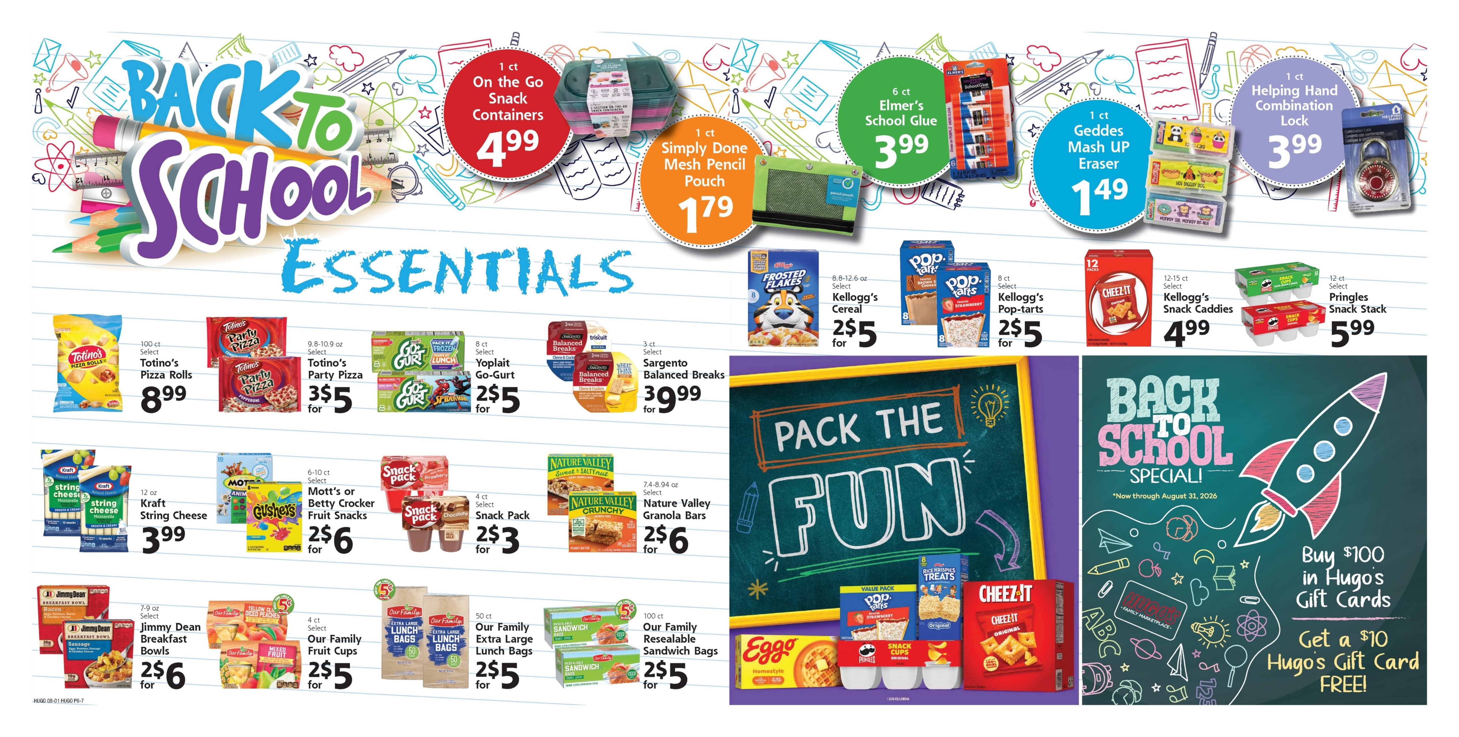 Hugo's Weekly Ad August 1 - 7, 2026
