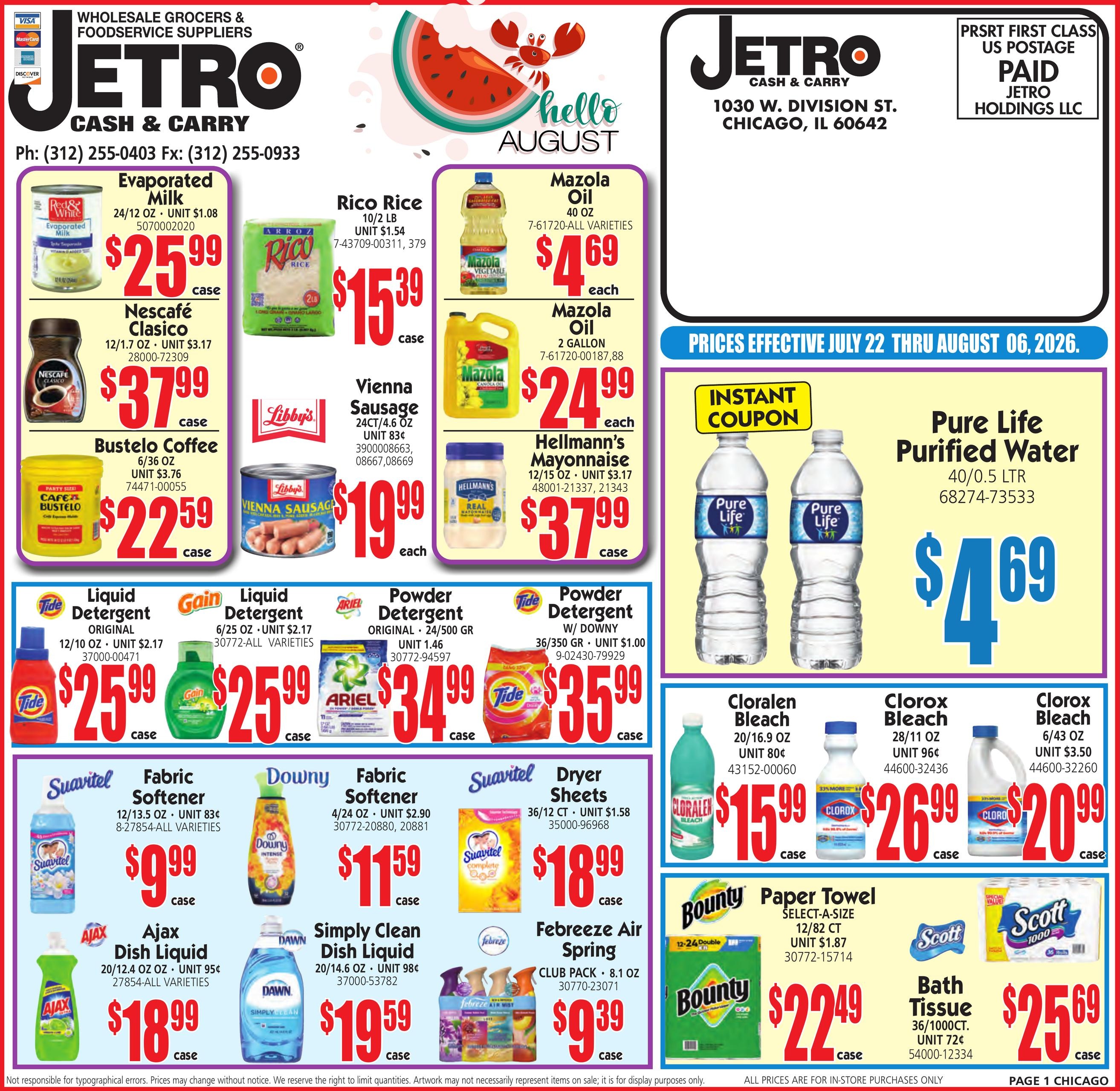Jetro (Miami–Hialeah Area, FL) Weekly Ad July 22 - August 6, 2026