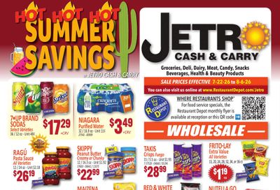 Jetro (New York–Jersey City Area, NJ–NY) Weekly Ad July 22 - August 6, 2026