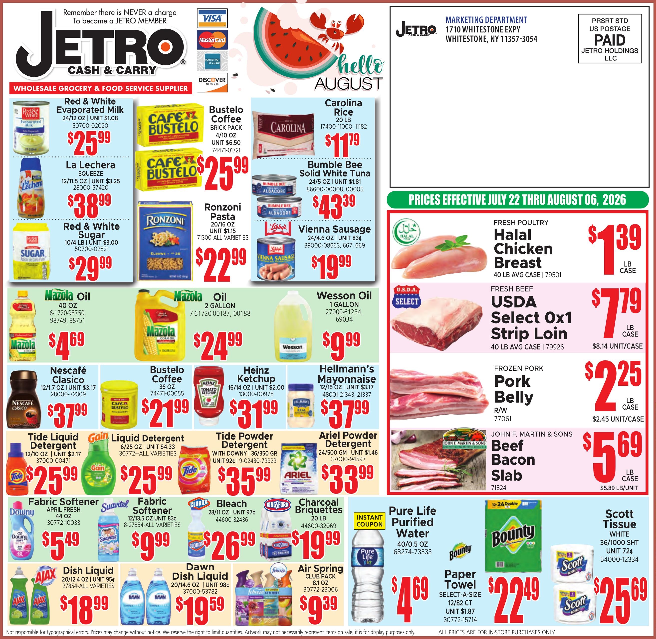 Jetro (Philadelphia–Haddonfield Area, NJ–PA) Weekly Ad July 22 - August 6, 2026