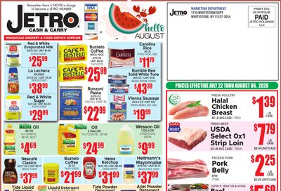 Jetro (Philadelphia–Haddonfield Area, NJ–PA) Weekly Ad July 22 - August 6, 2026