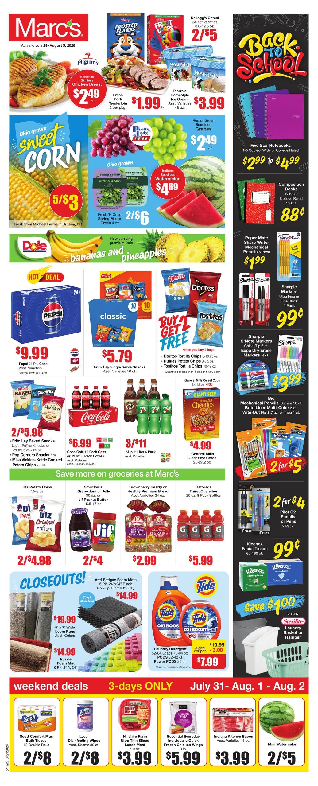 Marc's (Columbus–Galloway Area, OH) Weekly Ad July 29 - August 5, 2026
