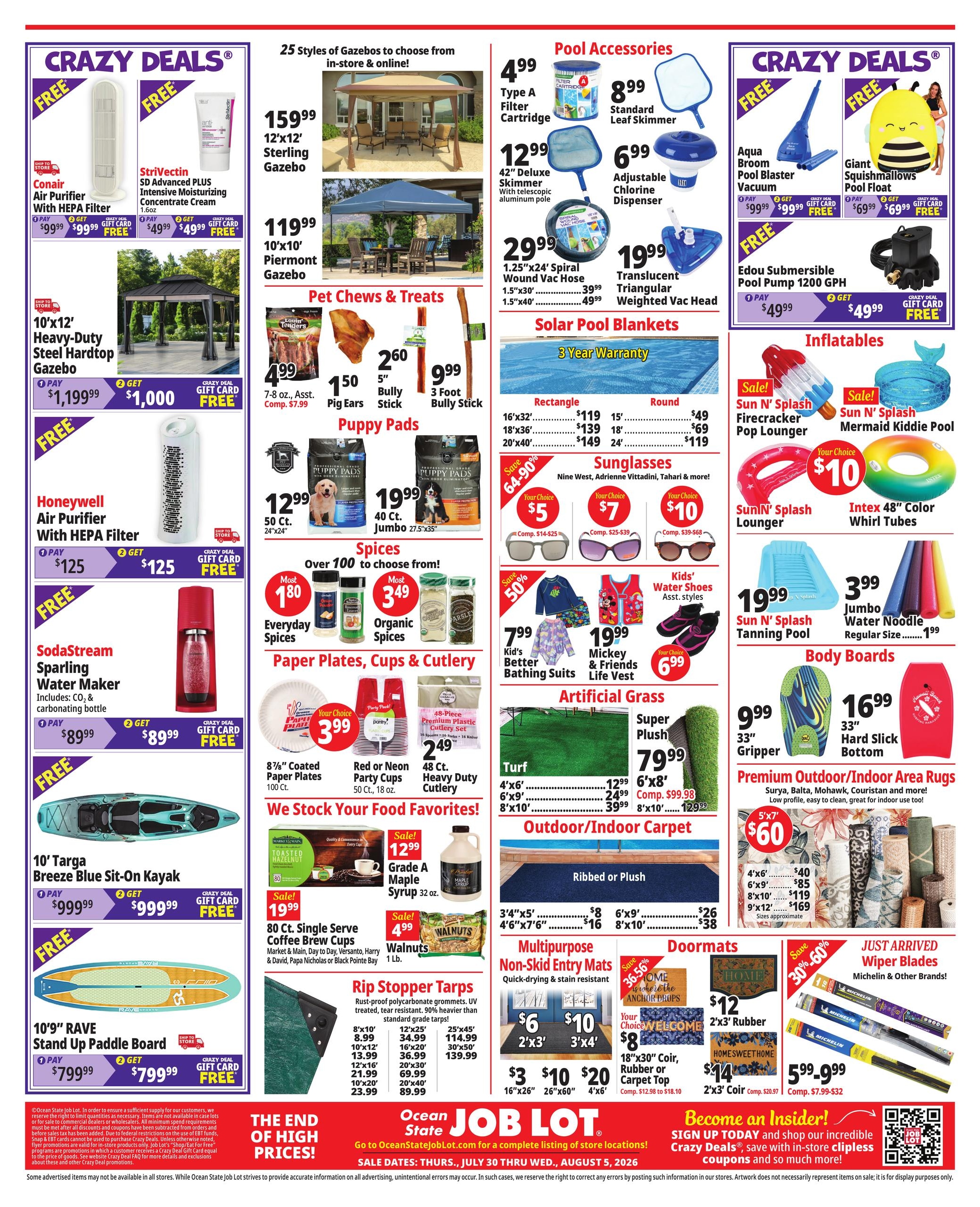 Ocean State Job Lot Weekly Ad July 30 - August 5, 2026