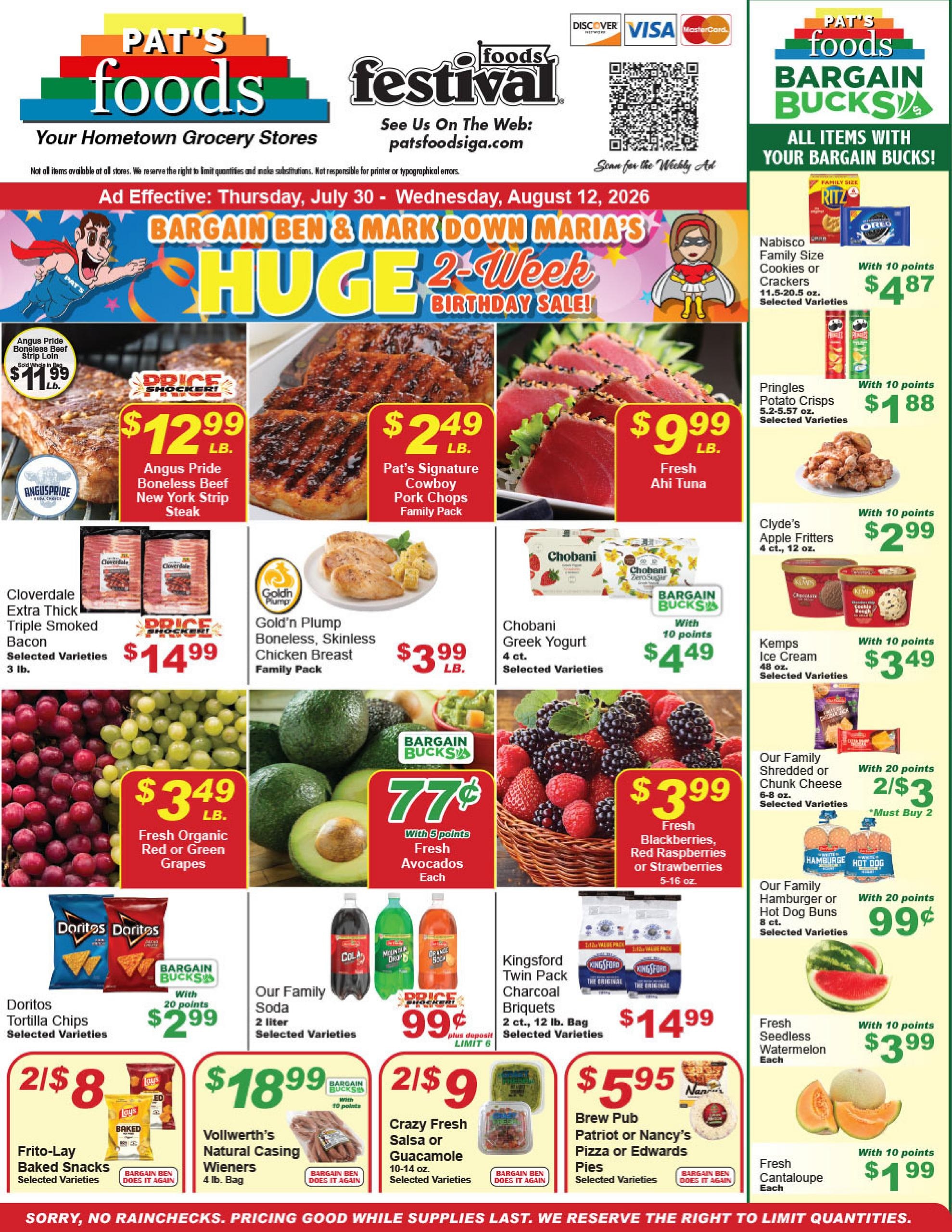 Pats IGA Weekly Ad July 30 - August 12, 2026