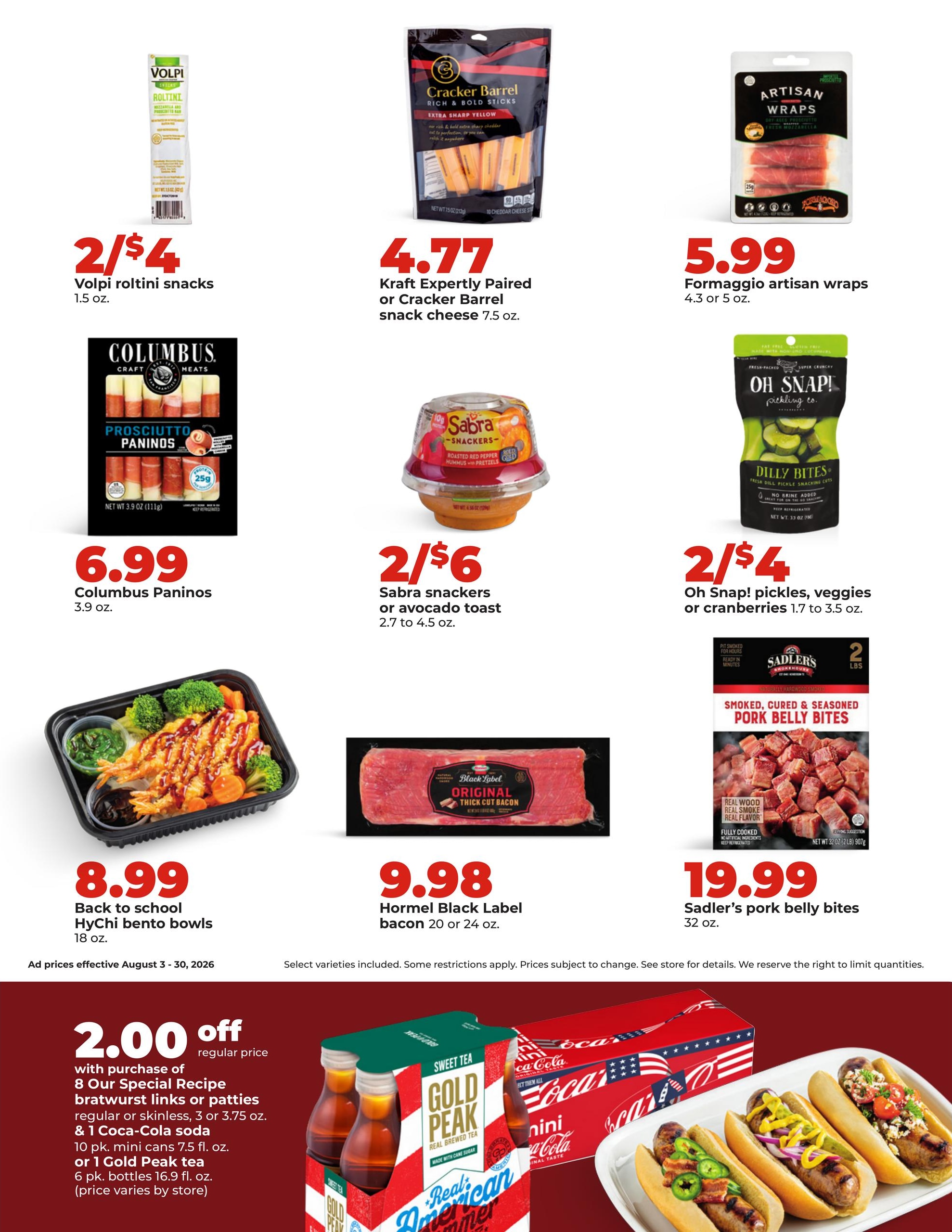 Hy-Vee (WI) Weekly Ad August 3 - 30, 2026