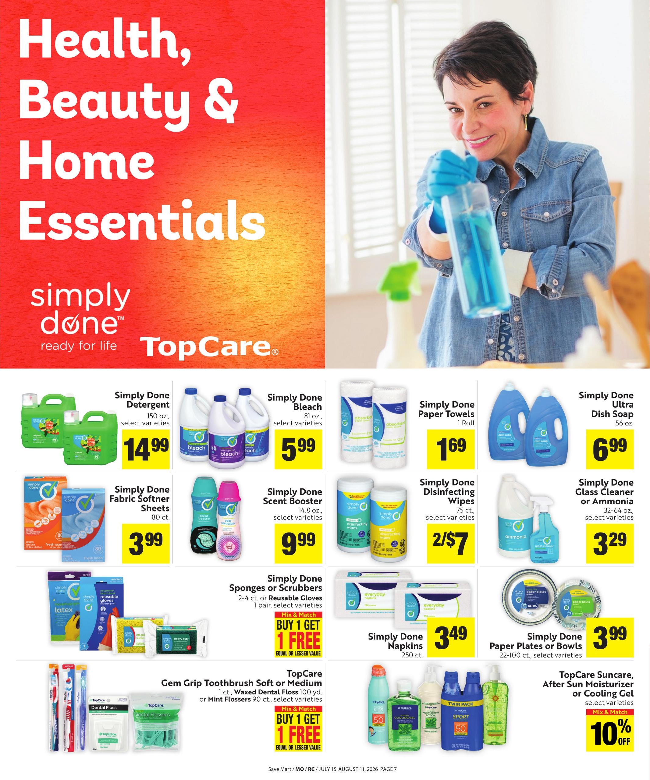 Save Mart (Reno–Sparks Area, CA–NV) Save Even More Weekly Ad July 15 - August 11, 2026