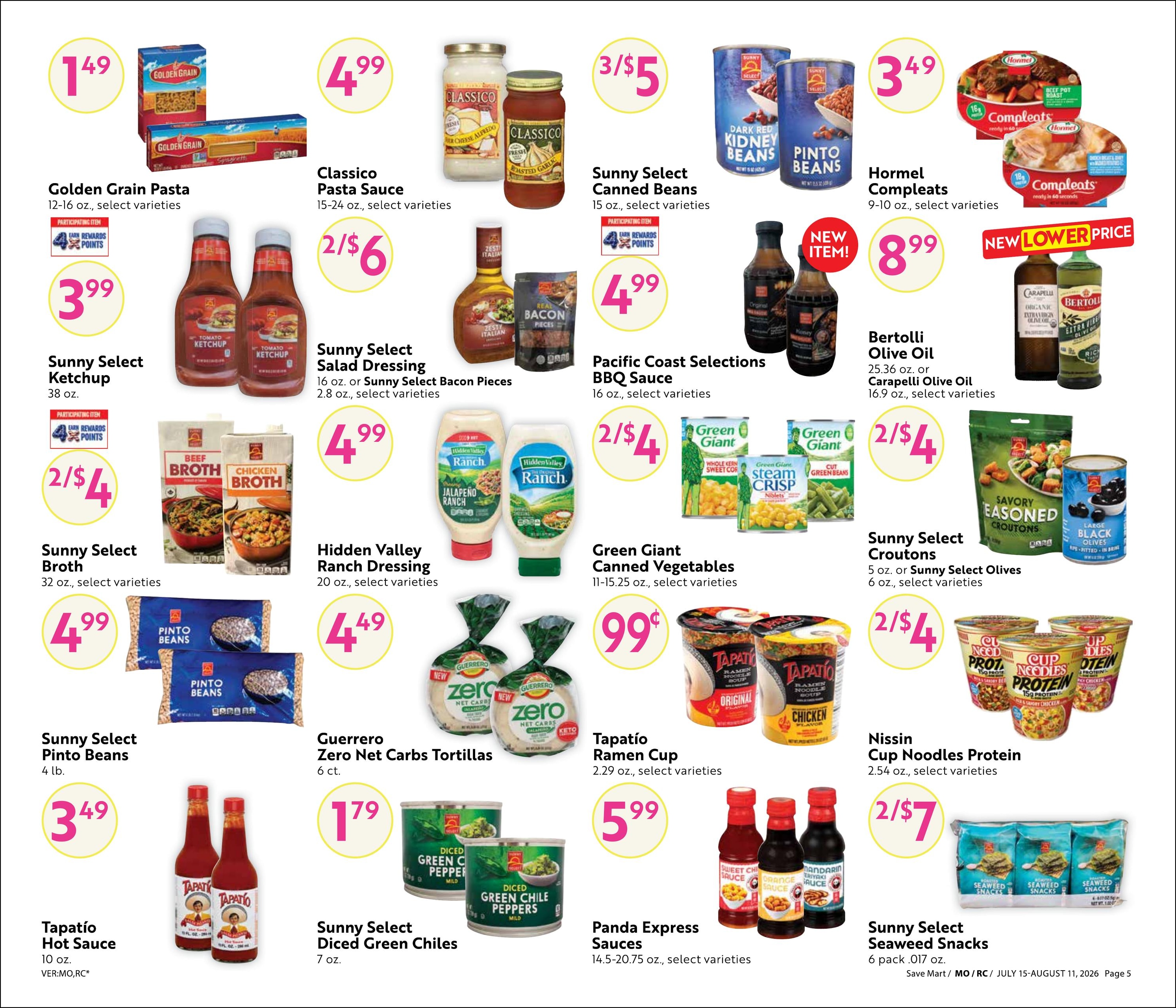 Save Mart (CA) Online Savings Guide Weekly Ad July 15 - August 11, 2026