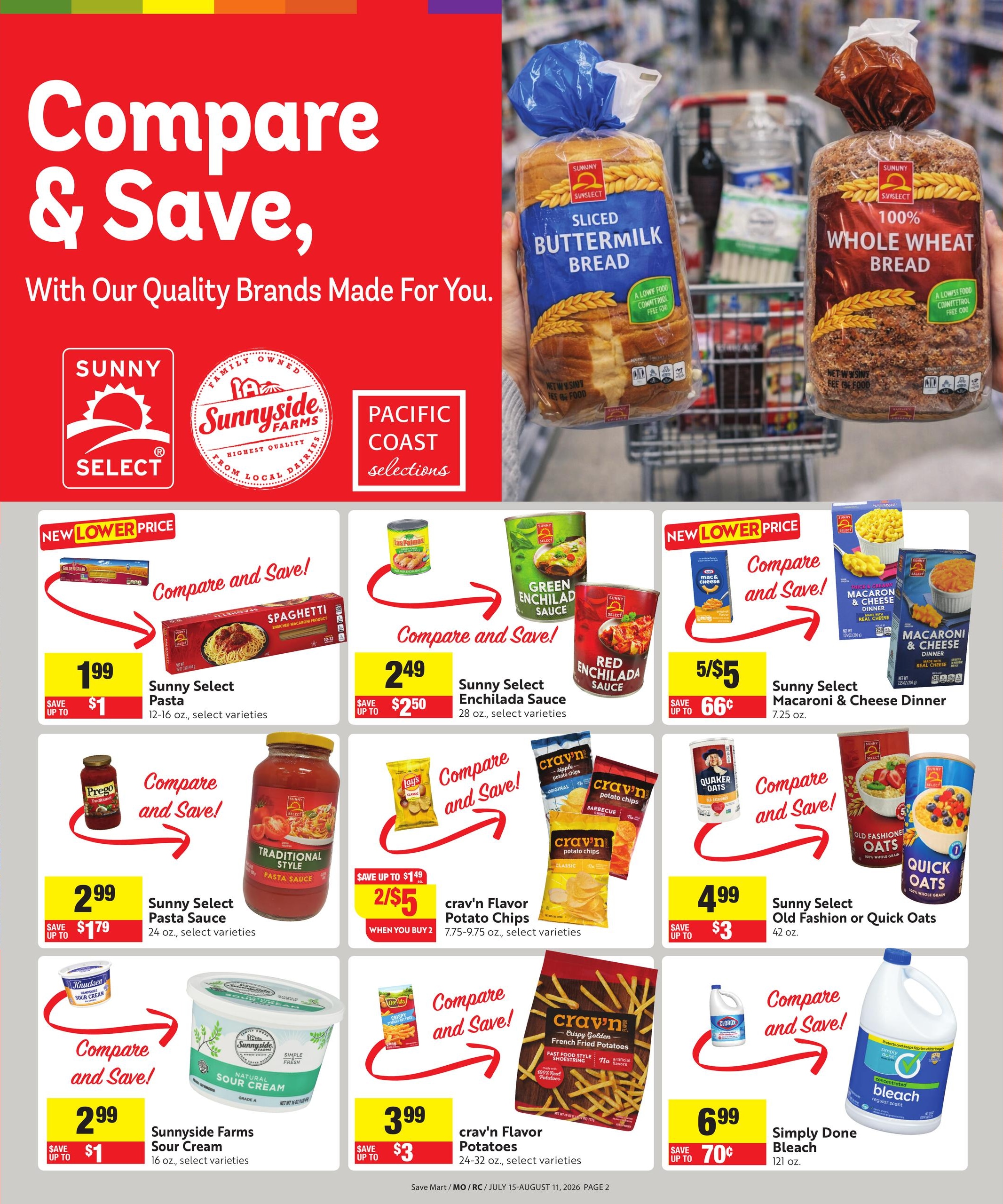 Save Mart (CA) Save Even More Weekly Ad July 15 - August 11, 2026