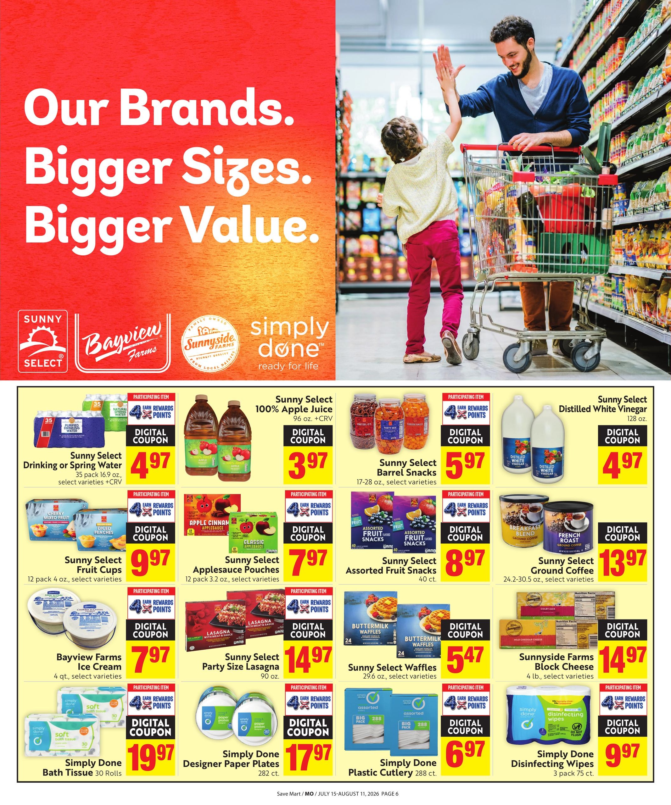 Save Mart (CA) Save Even More Weekly Ad July 15 - August 11, 2026