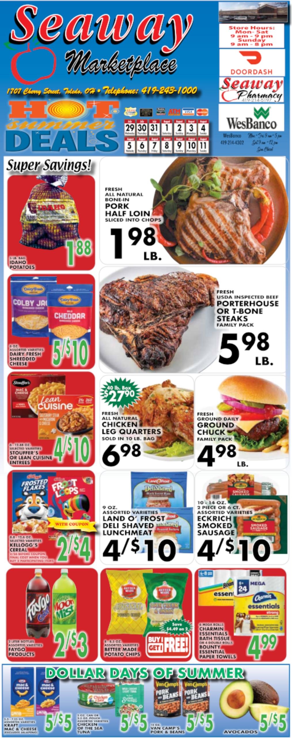 Seaway Marketplace (Clinton–Toledo Area, MI–OH) Weekly Ad July 29 - August 11, 2026