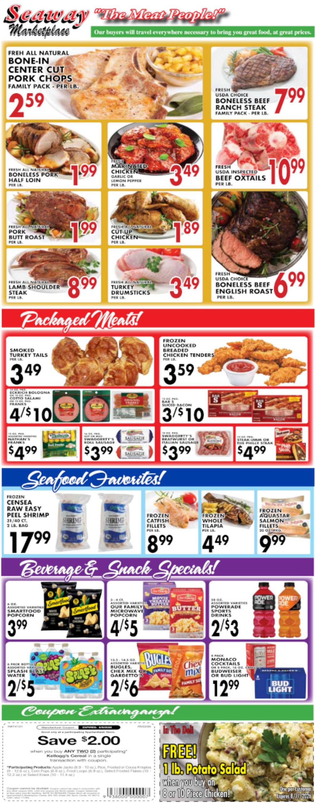 Seaway Marketplace (Clinton–Toledo Area, MI–OH) Weekly Ad July 29 - August 11, 2026