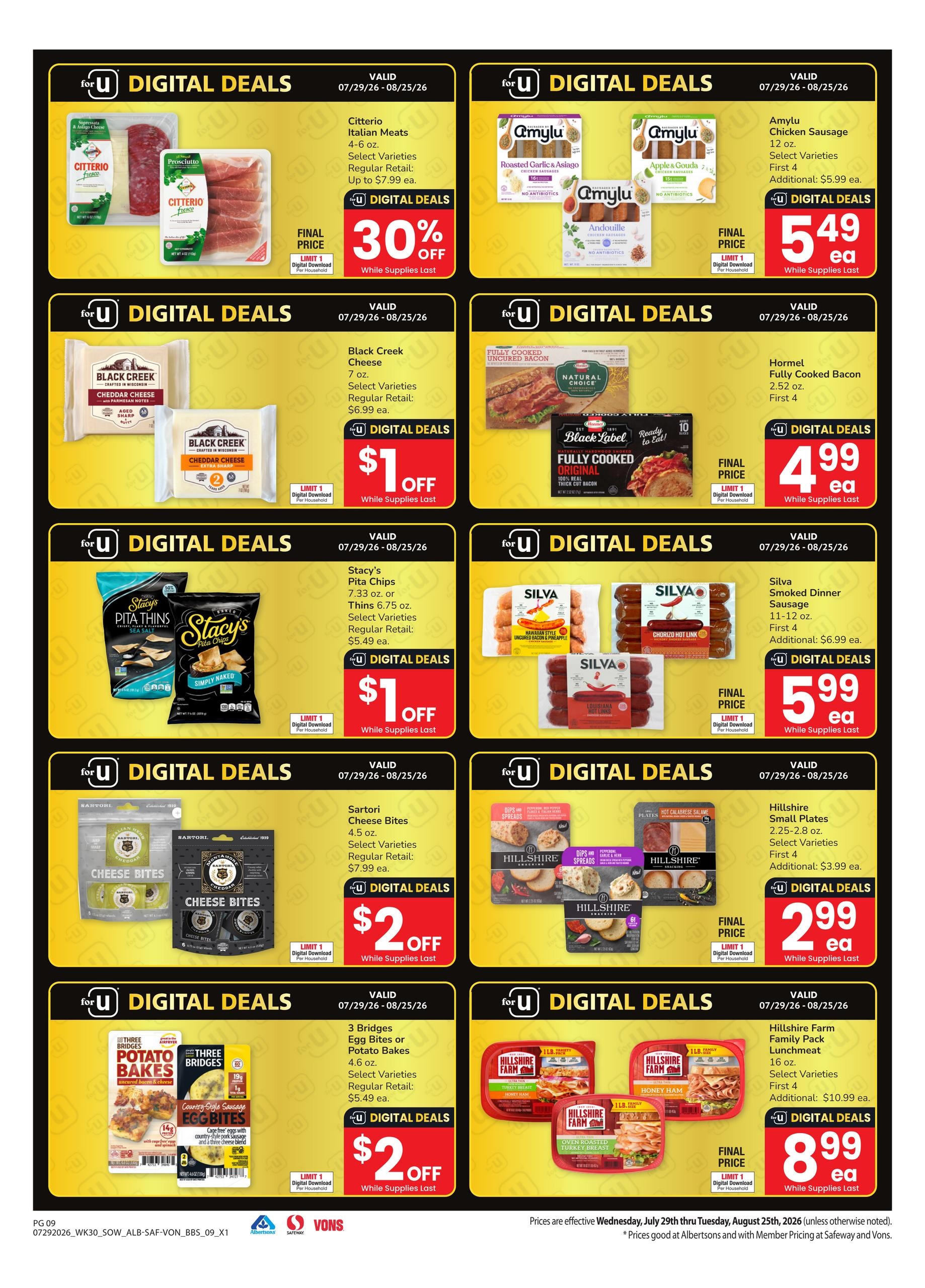 Vons (Las Vegas–Henderson Area, NV) Big Book of Savings Weekly Ad July 29 - August 25, 2026