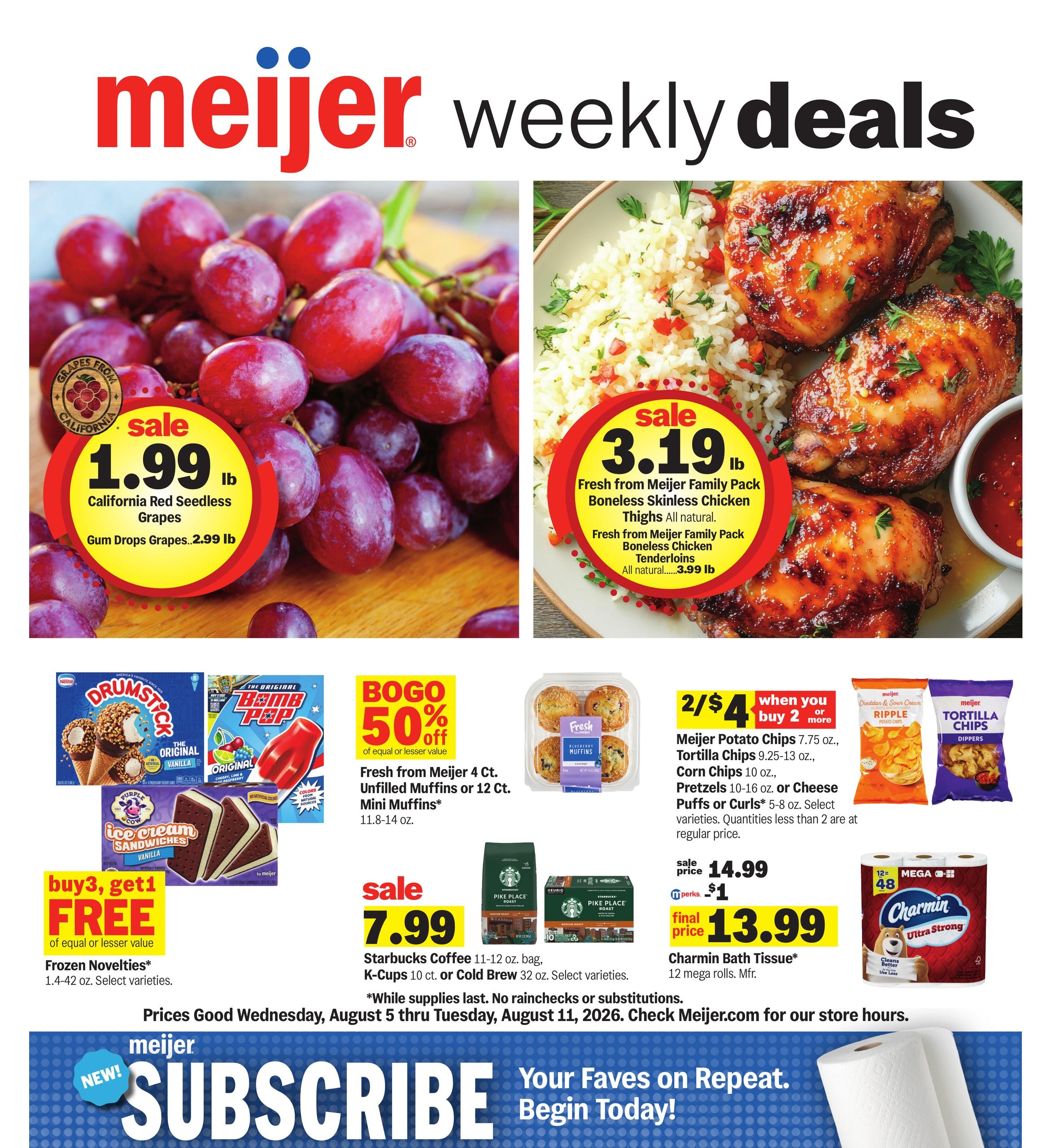 Meijer (Clinton–Ann Arbor Area, MI) Weekly Ad August 5 - 11, 2026