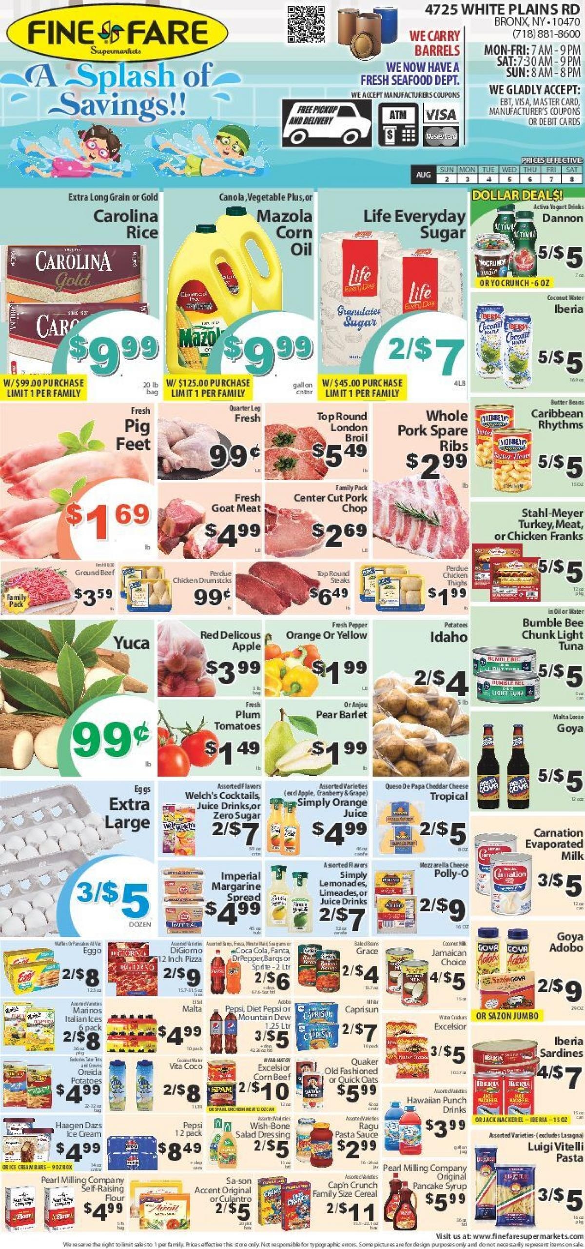 Fine Fare Supermarkets Weekly Ad August 2 - 8, 2026