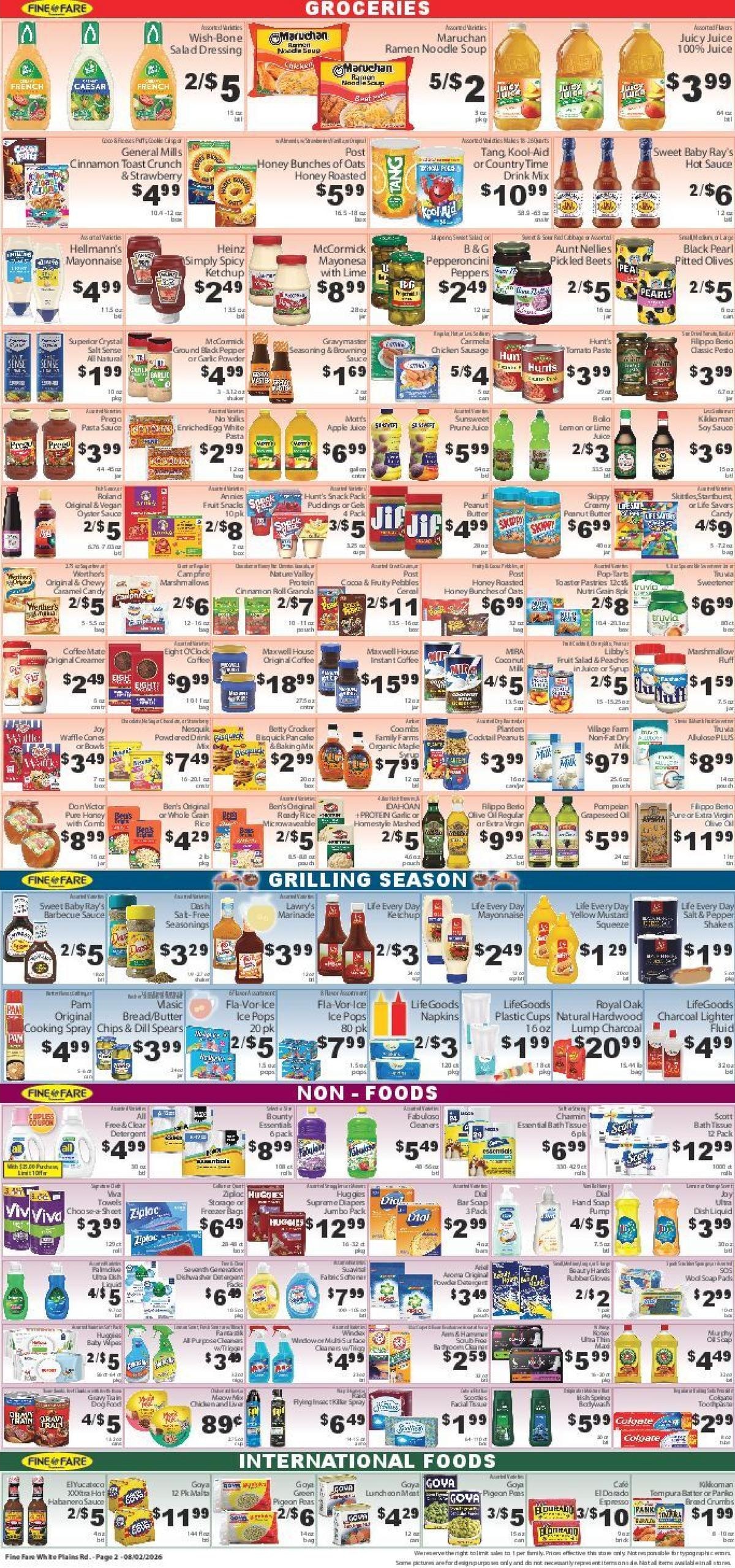 Fine Fare Supermarkets Weekly Ad August 2 - 8, 2026