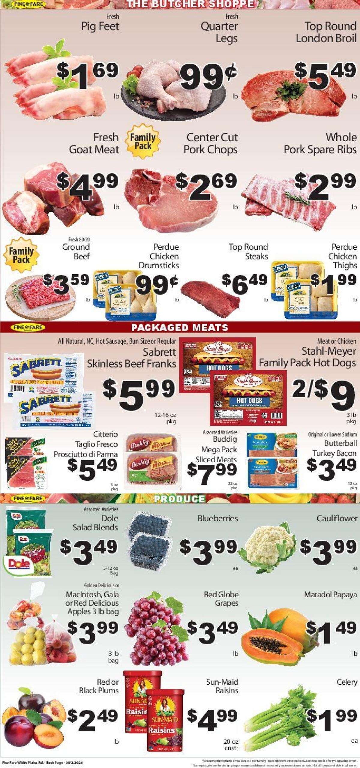 Fine Fare Supermarkets Weekly Ad August 2 - 8, 2026