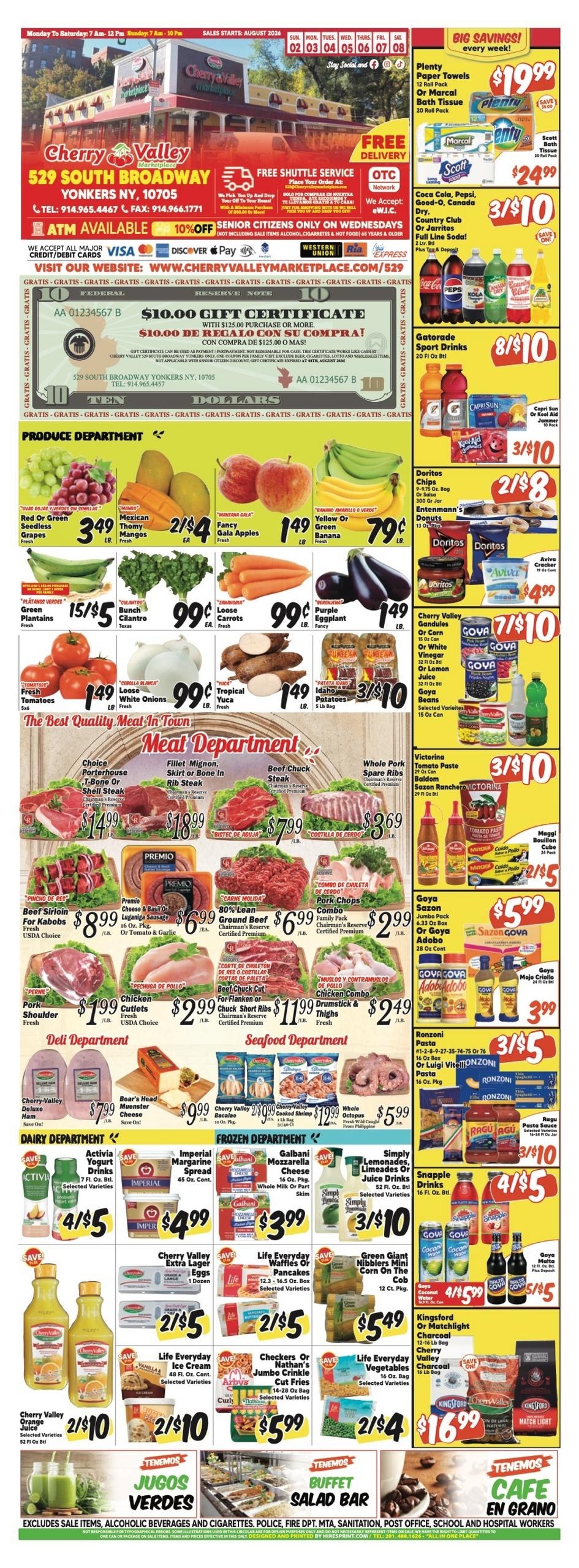 Cherry Valley Marketplace Weekly Ad August 2 - 8, 2026