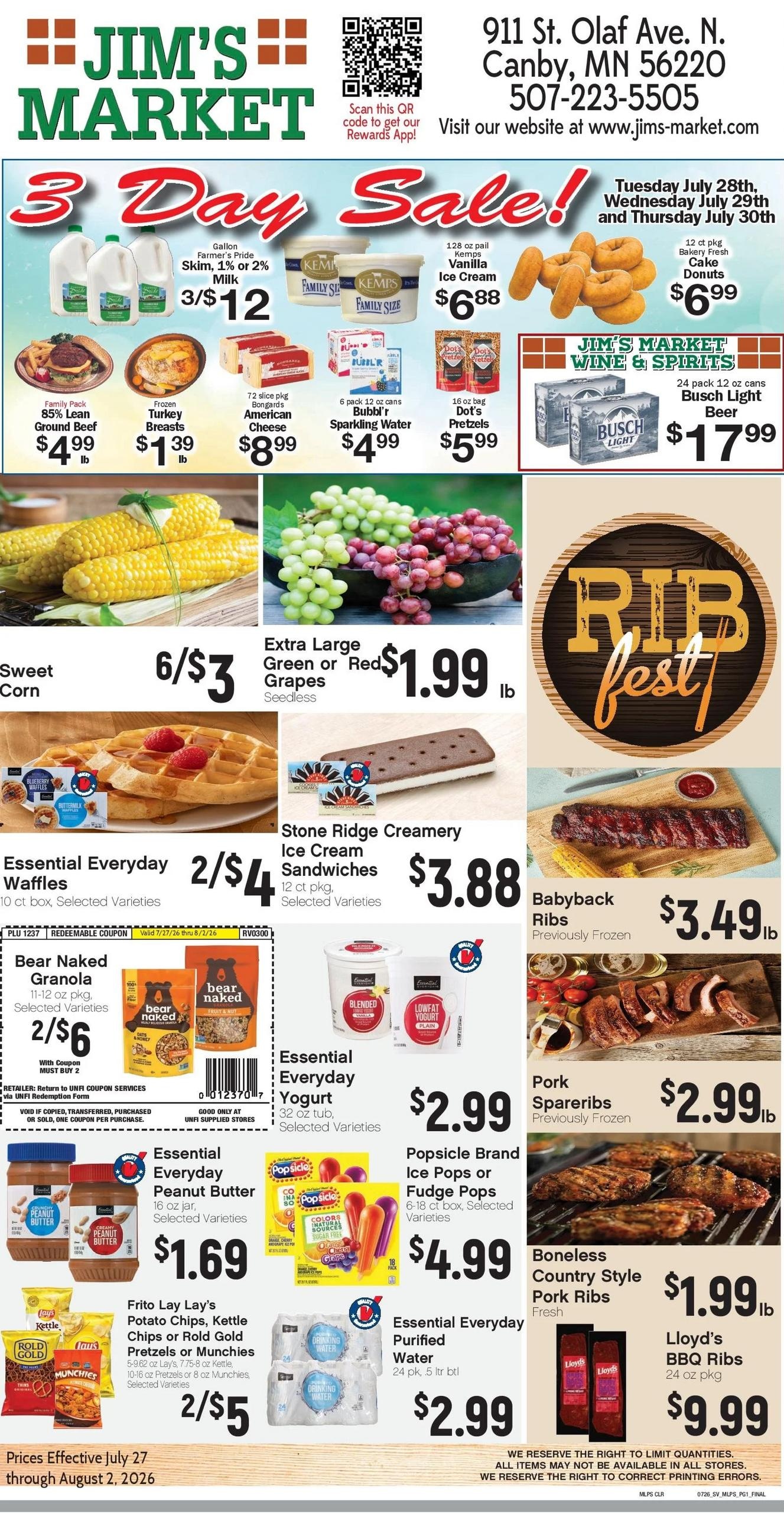 Jim's Market Weekly Ad July 27 - August 7, 2026