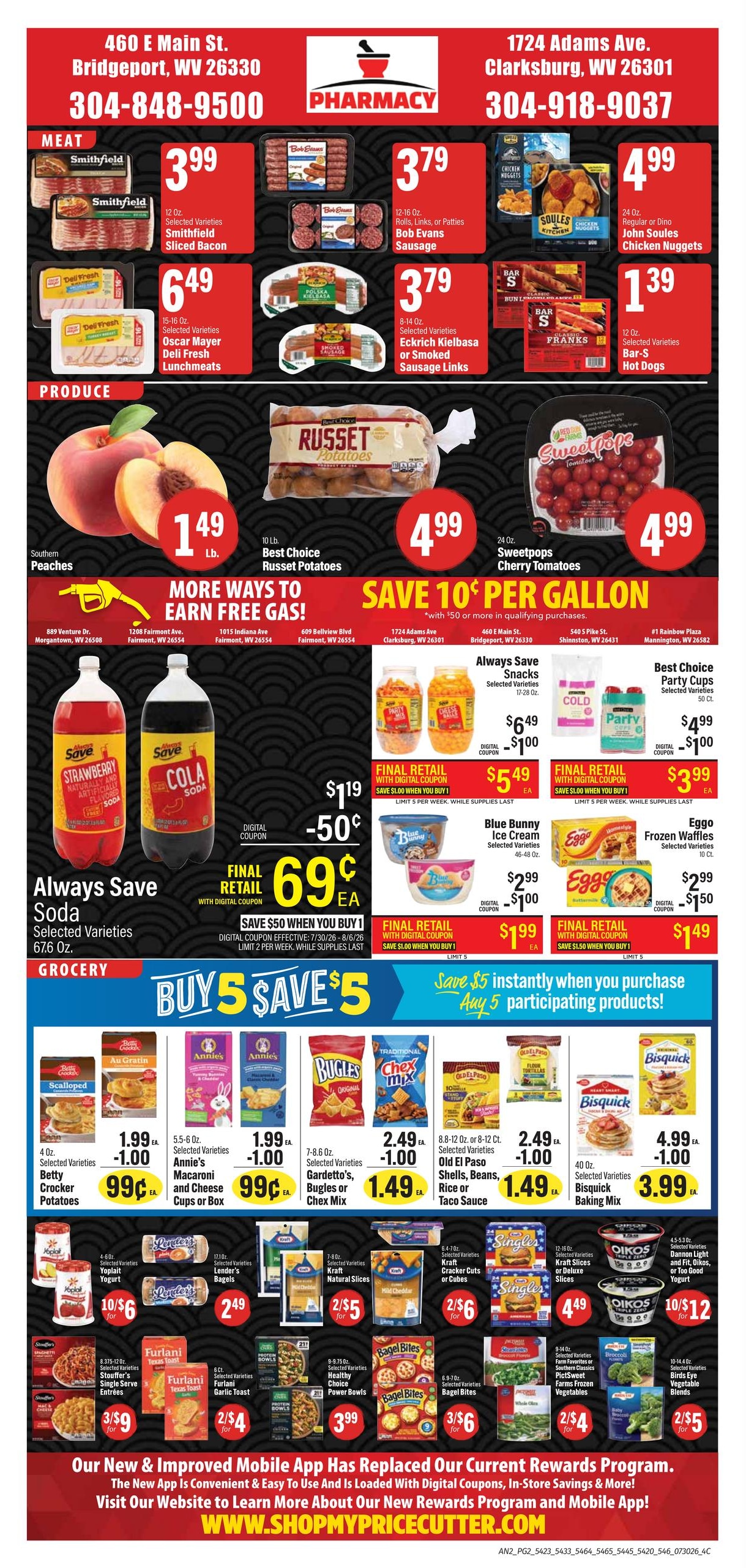 Price Cutter WV (Buckhannon–Bridgeport Area, WV) Weekly Ad July 30 - August 5, 2026