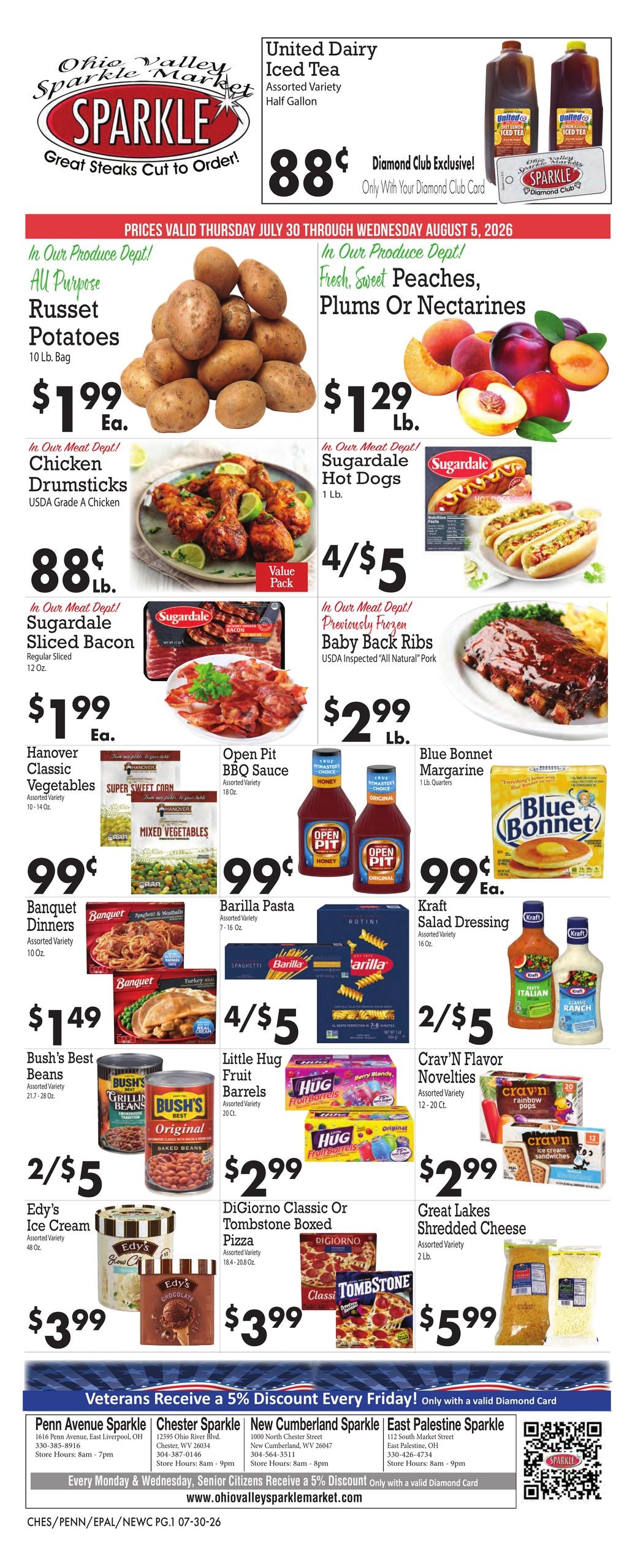 Sparkle Market (Steubenville–East Liverpool Area, OH) Weekly Ad July 30 - August 5, 2026