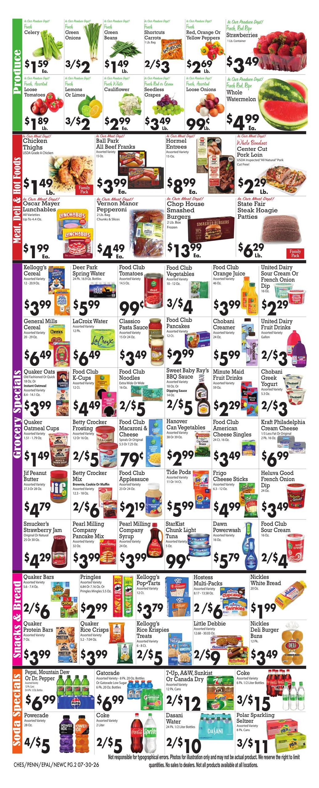 Sparkle Market (Steubenville–East Liverpool Area, OH) Weekly Ad July 30 - August 5, 2026