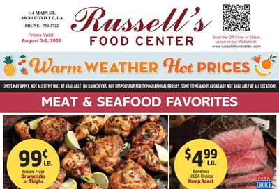 Russell's Food Center Weekly Ad August 3 - 9, 2026