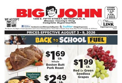 Big John Weekly Ad August 3 - 9, 2026