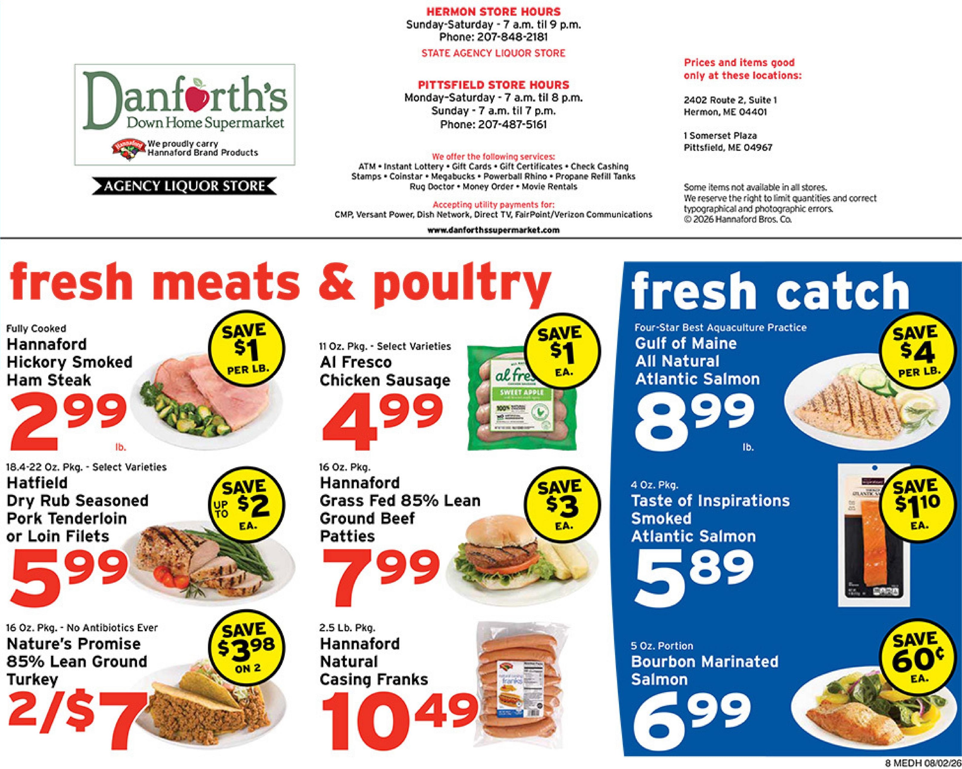 Danforth's Supermarket Weekly Ad August 2 - 8, 2026