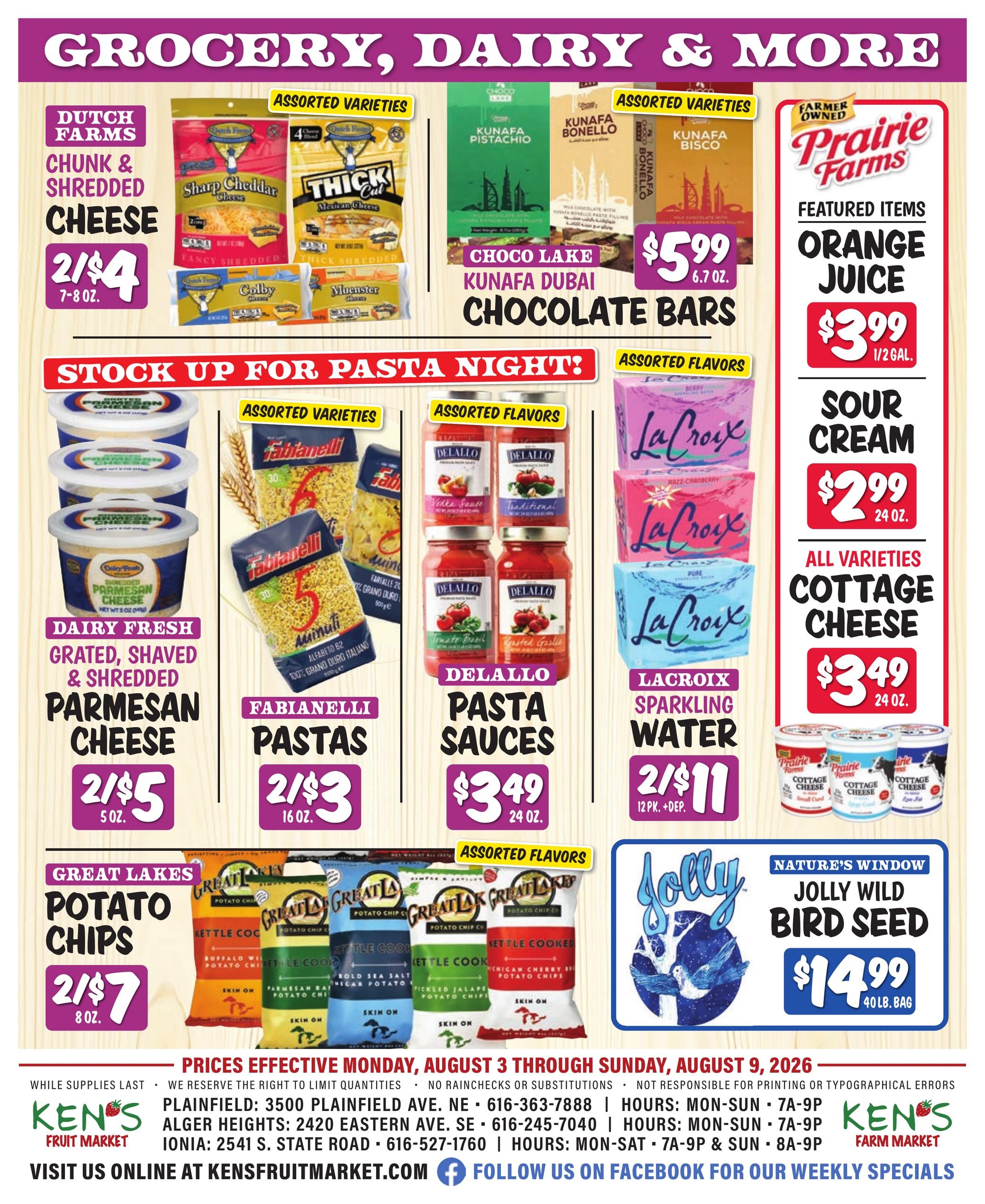 Ken's Fruit Market Weekly Ad August 3 - 9, 2026