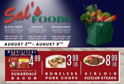 Sal's Food Center (Iron Mountain–Green Bay Area, MI–WI) Weekly Ad August 3 - 9, 2026
