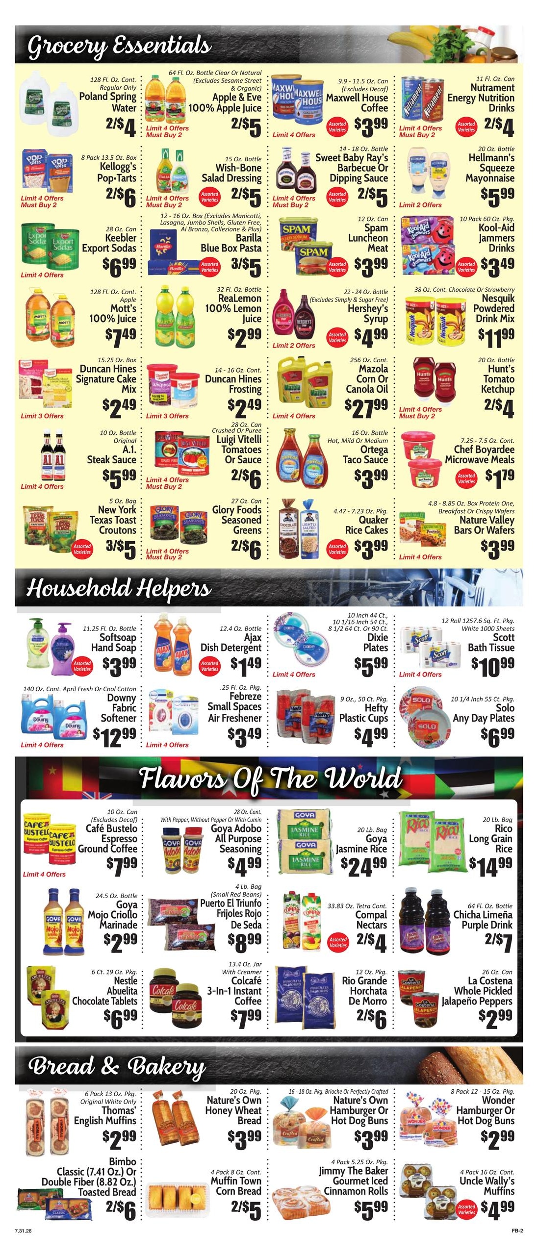 Gala Supermarkets Weekly Ad July 31 - August 6, 2026