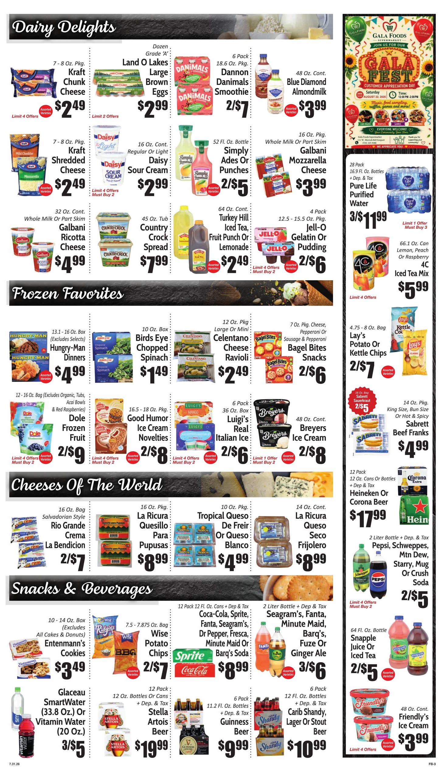 Gala Supermarkets Weekly Ad July 31 - August 6, 2026