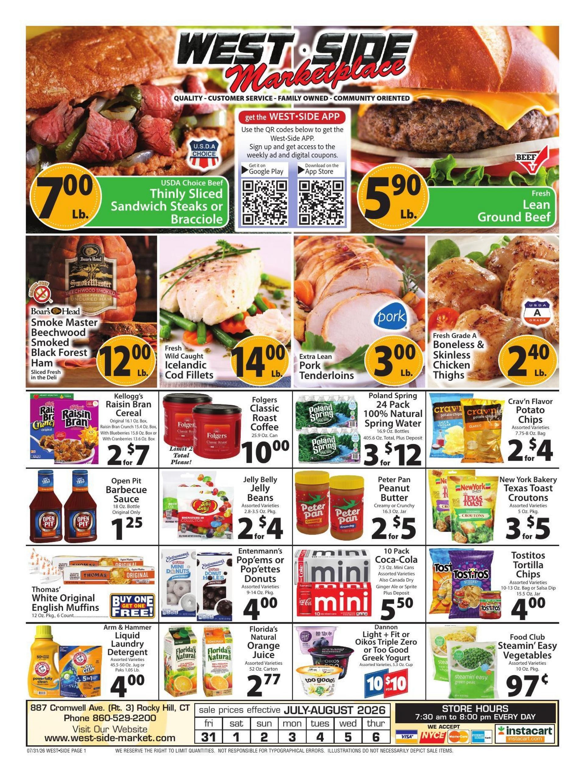 West Side Marketplace Weekly Ad July 31 - August 6, 2026